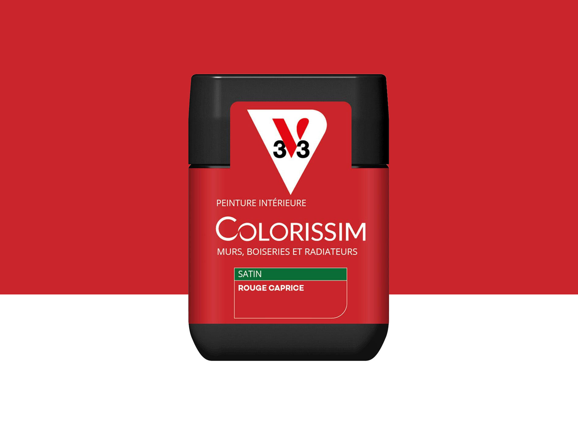 Peinture de décoration Colorissim V33 Rouge caprice satiné 75ml