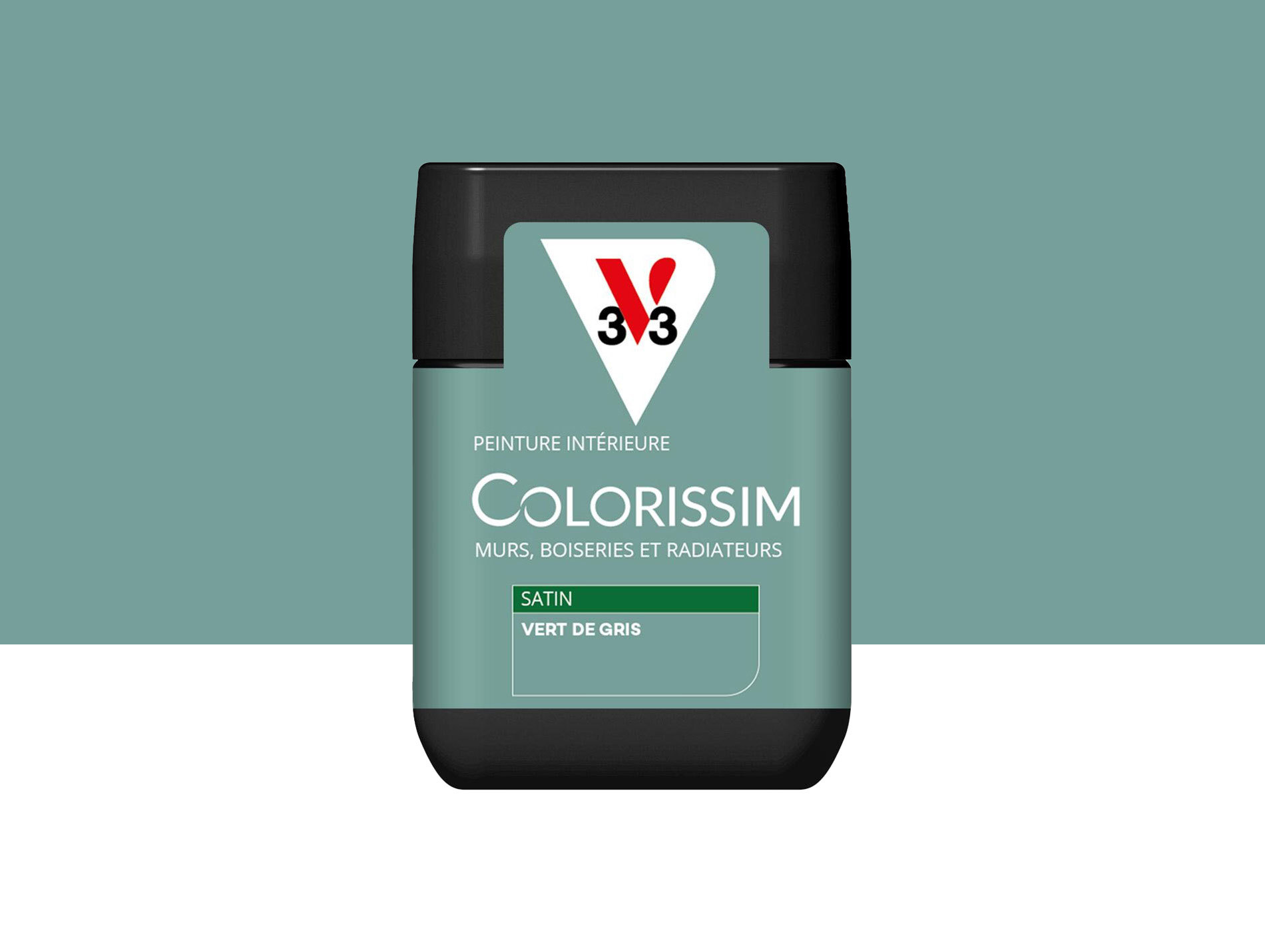 Peinture de décoration Colorissim V33 Vert de gris satiné 75ml