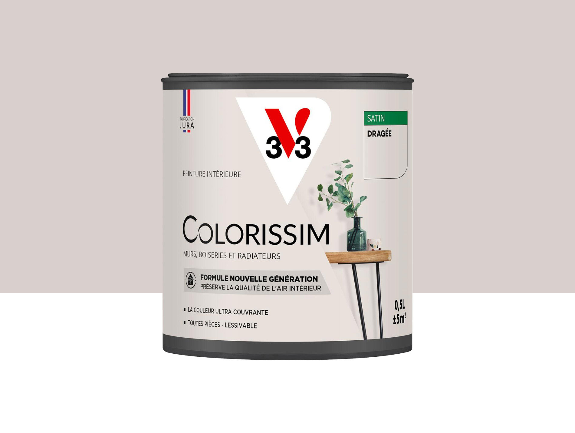 Peinture de décoration Colorissim V33 Dragée satiné 500ml