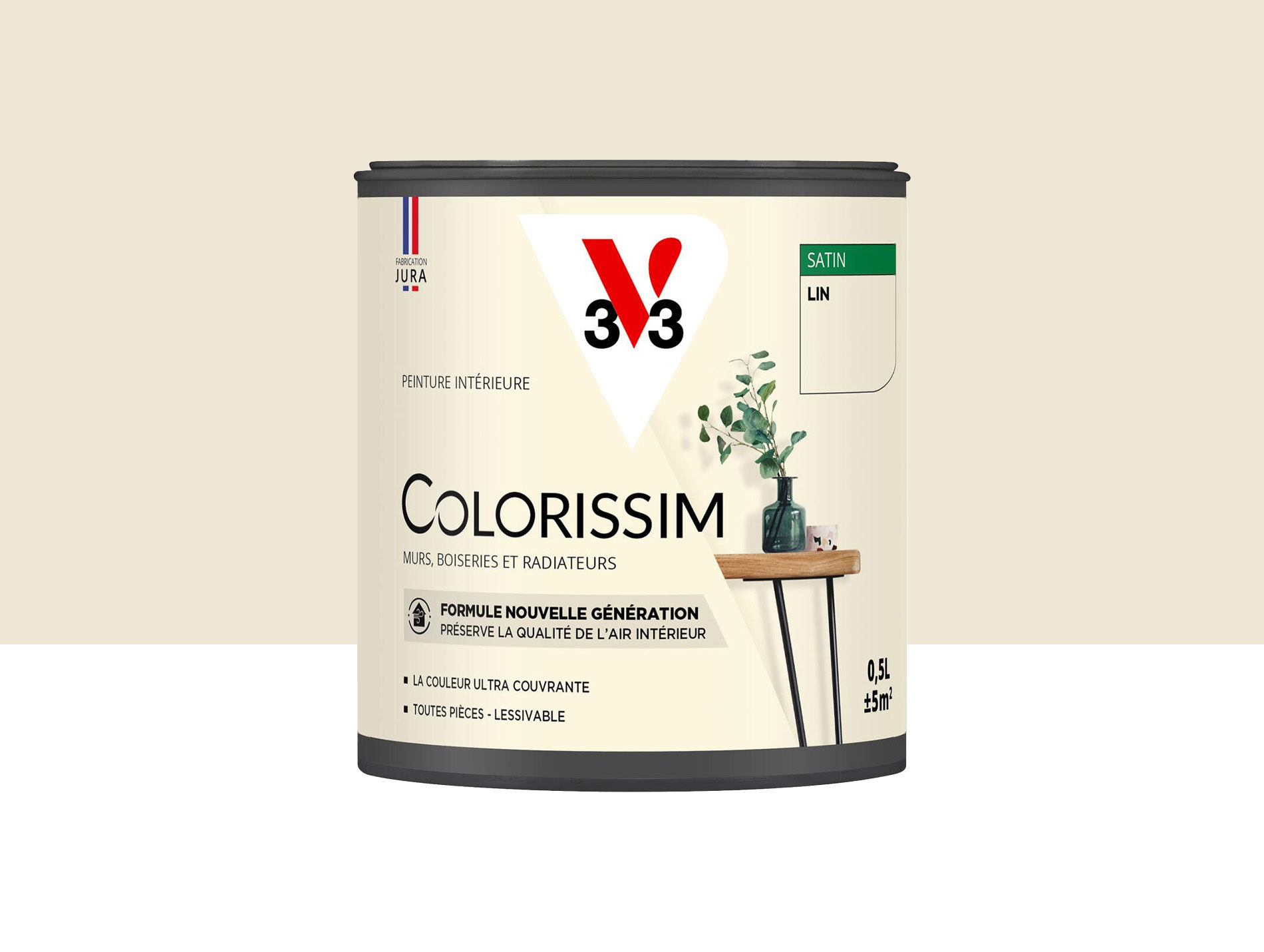 Peinture de décoration Colorissim V33 Lin satiné 500ml