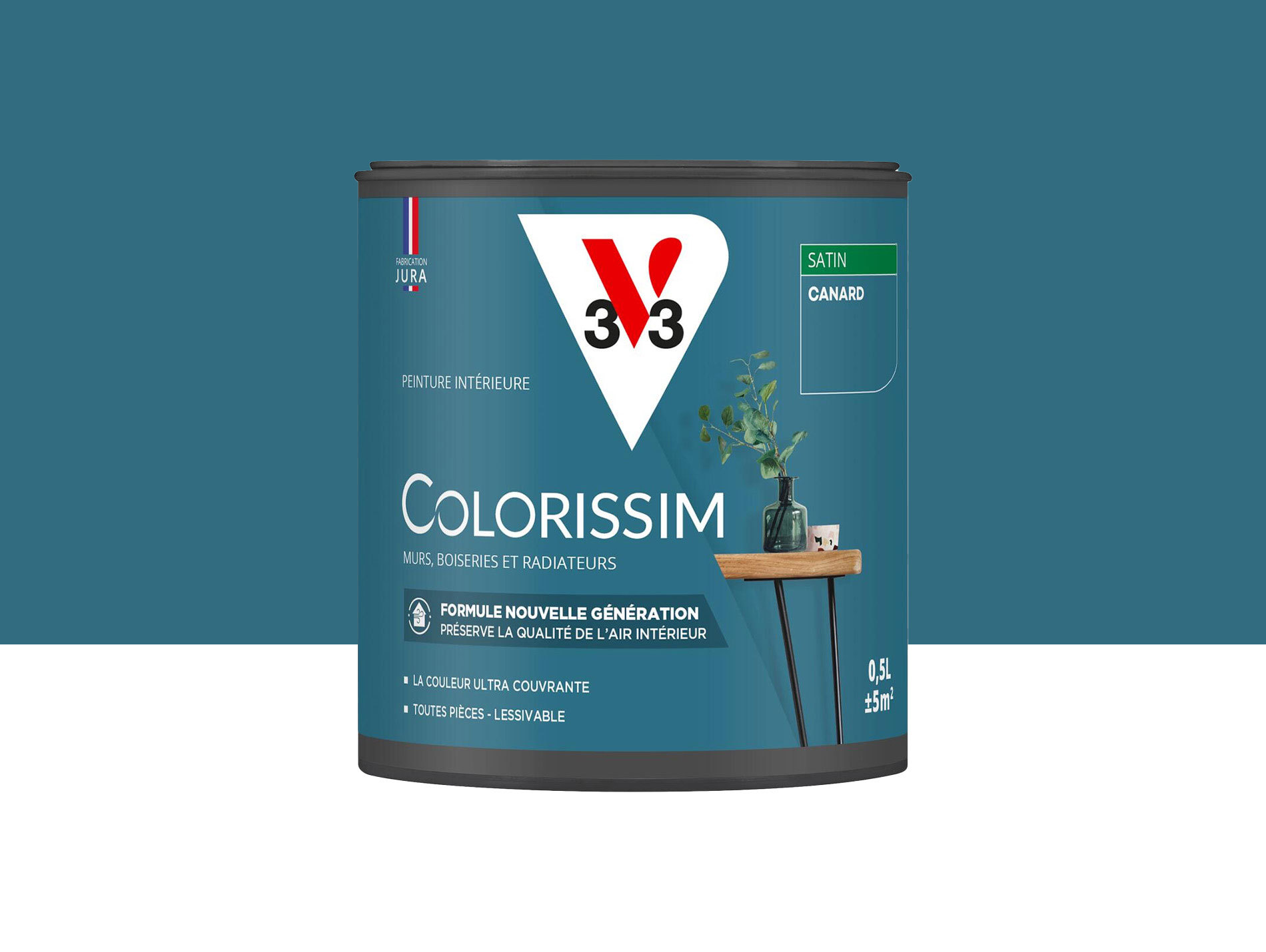 Peinture de décoration Colorissim V33 Canard satiné 500ml
