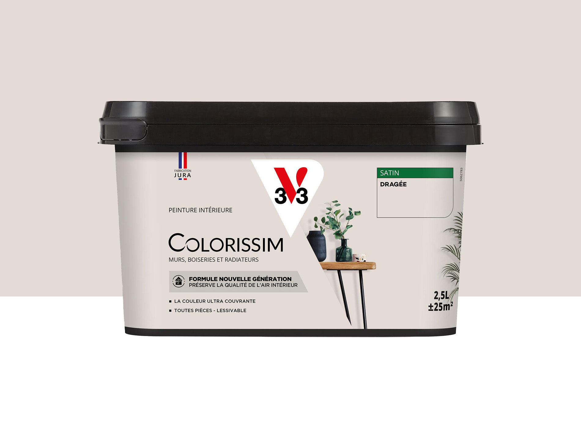 Peinture de décoration Colorissim V33 Dragée satiné 2,5L