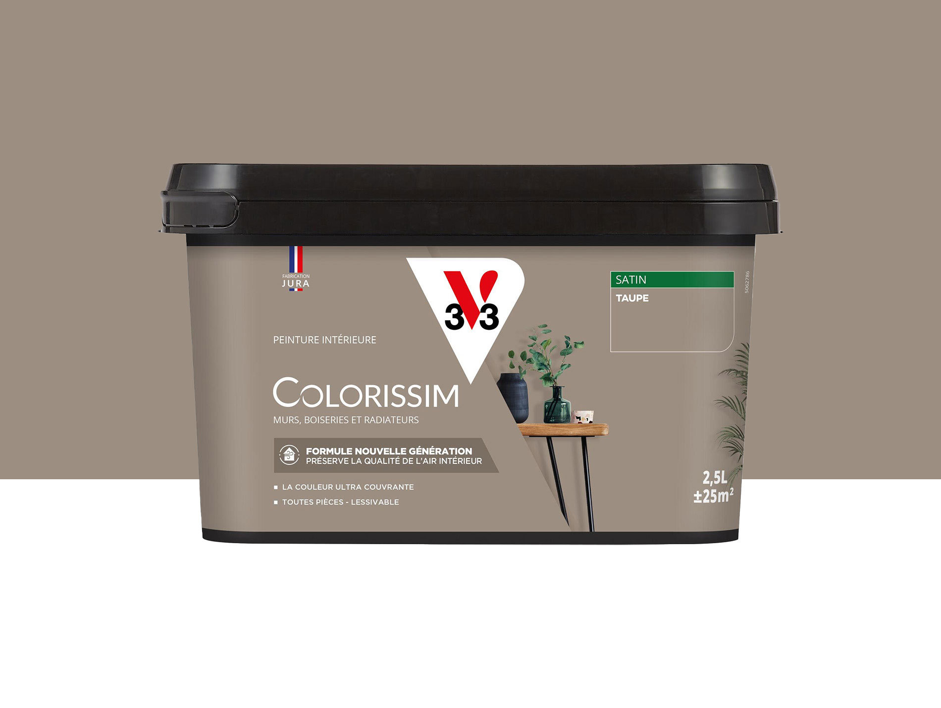 Peinture de décoration Colorissim V33 Taupe satiné 2,5L