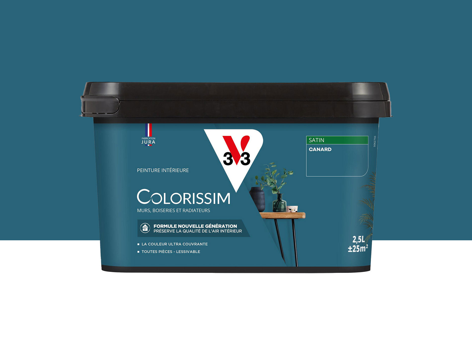 Peinture de décoration Colorissim V33 Canard satiné 2,5L