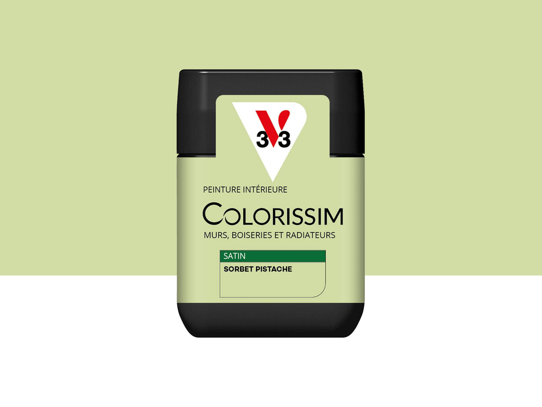 Peinture de décoration Colorissim V33 Sorbet pistache satiné 75ml