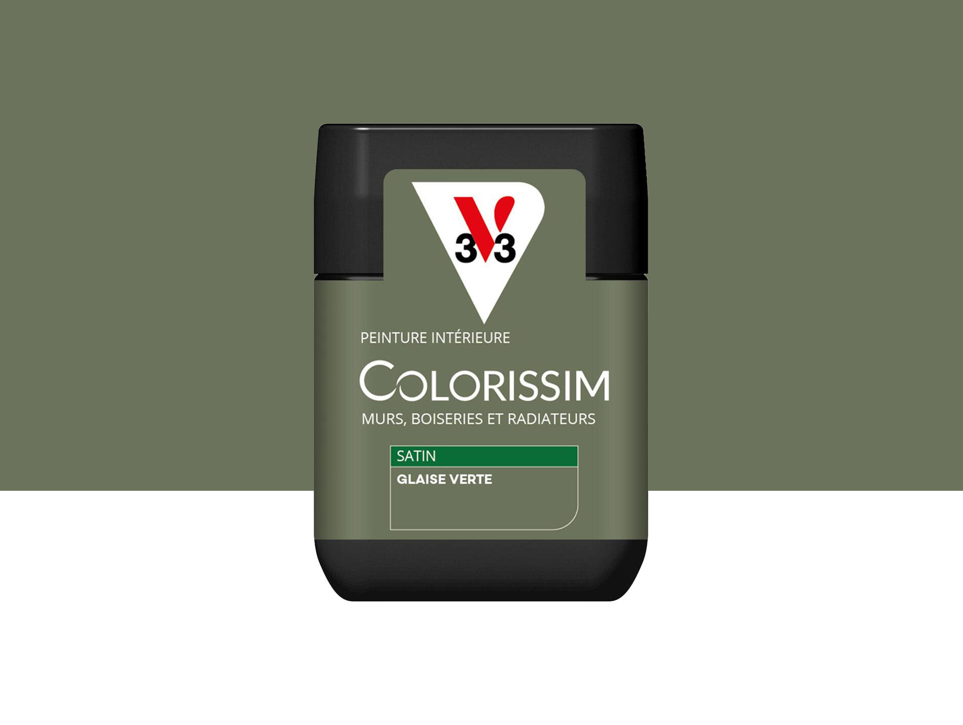 Peinture de décoration Colorissim V33 Glaise verte satiné 75ml