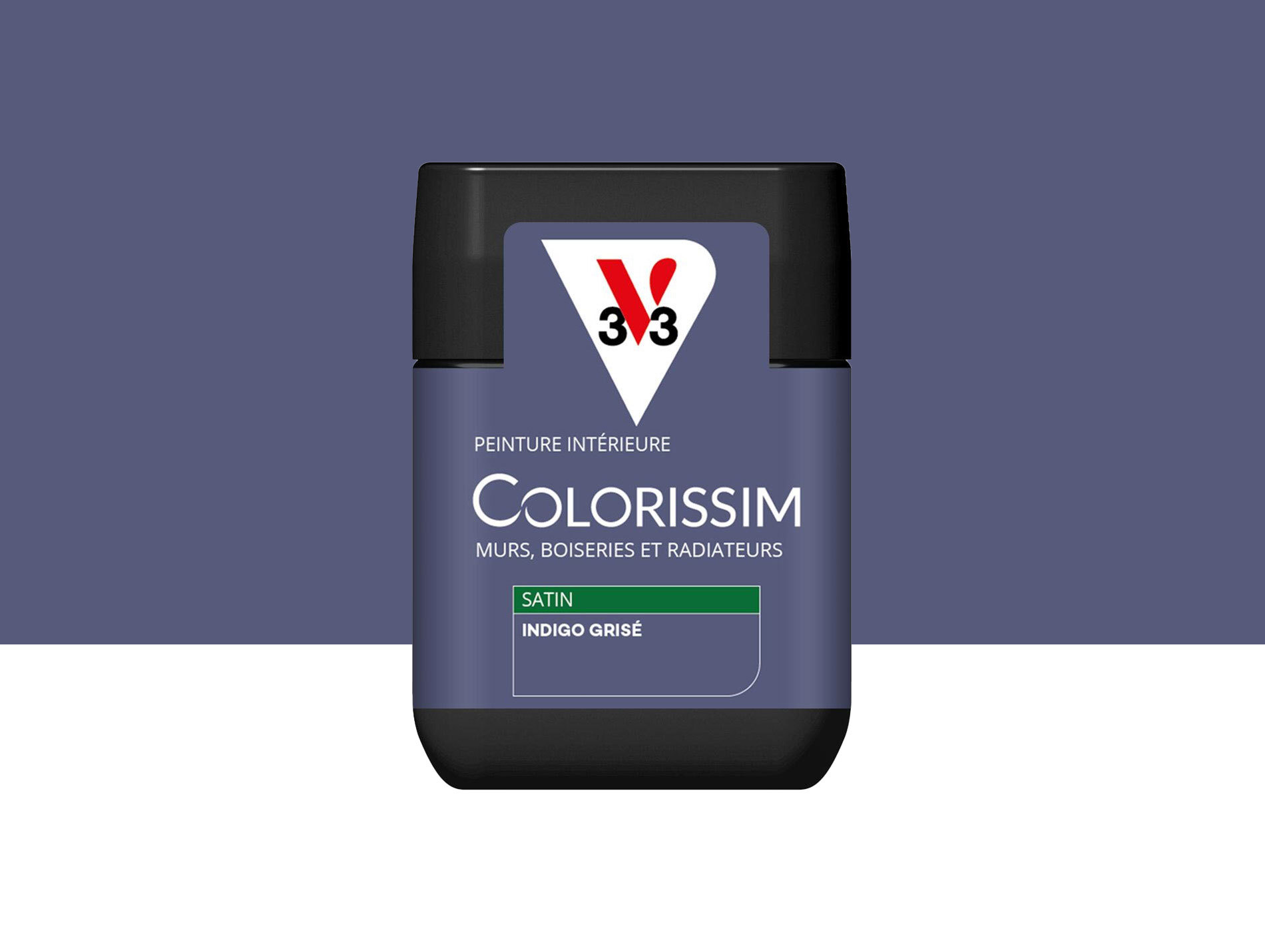 Peinture de décoration Colorissim V33 Indigo grisé satiné 75ml