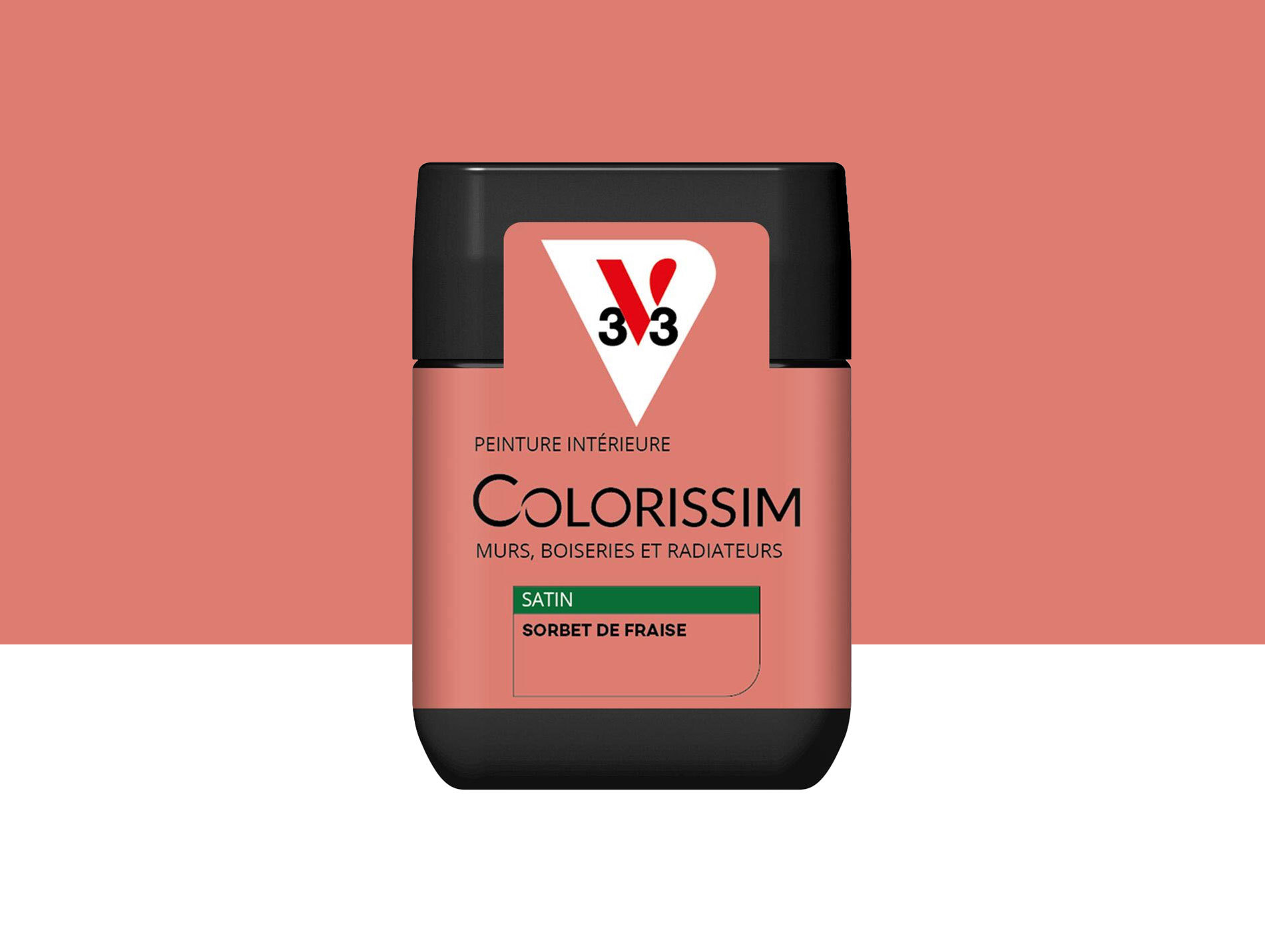 Peinture de décoration Colorissim V33 Sorbet de fraise satiné 75ml