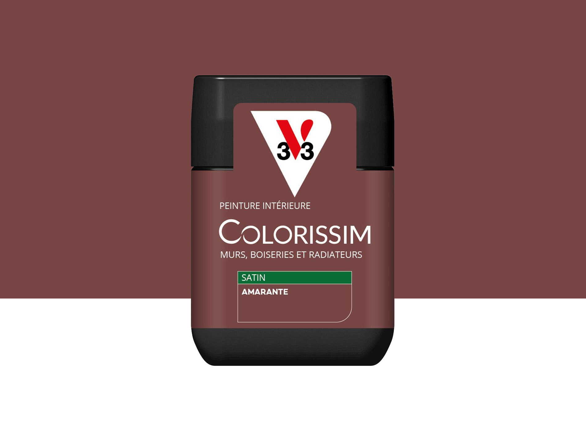 Peinture de décoration Colorissim V33 Amarante satiné 75ml