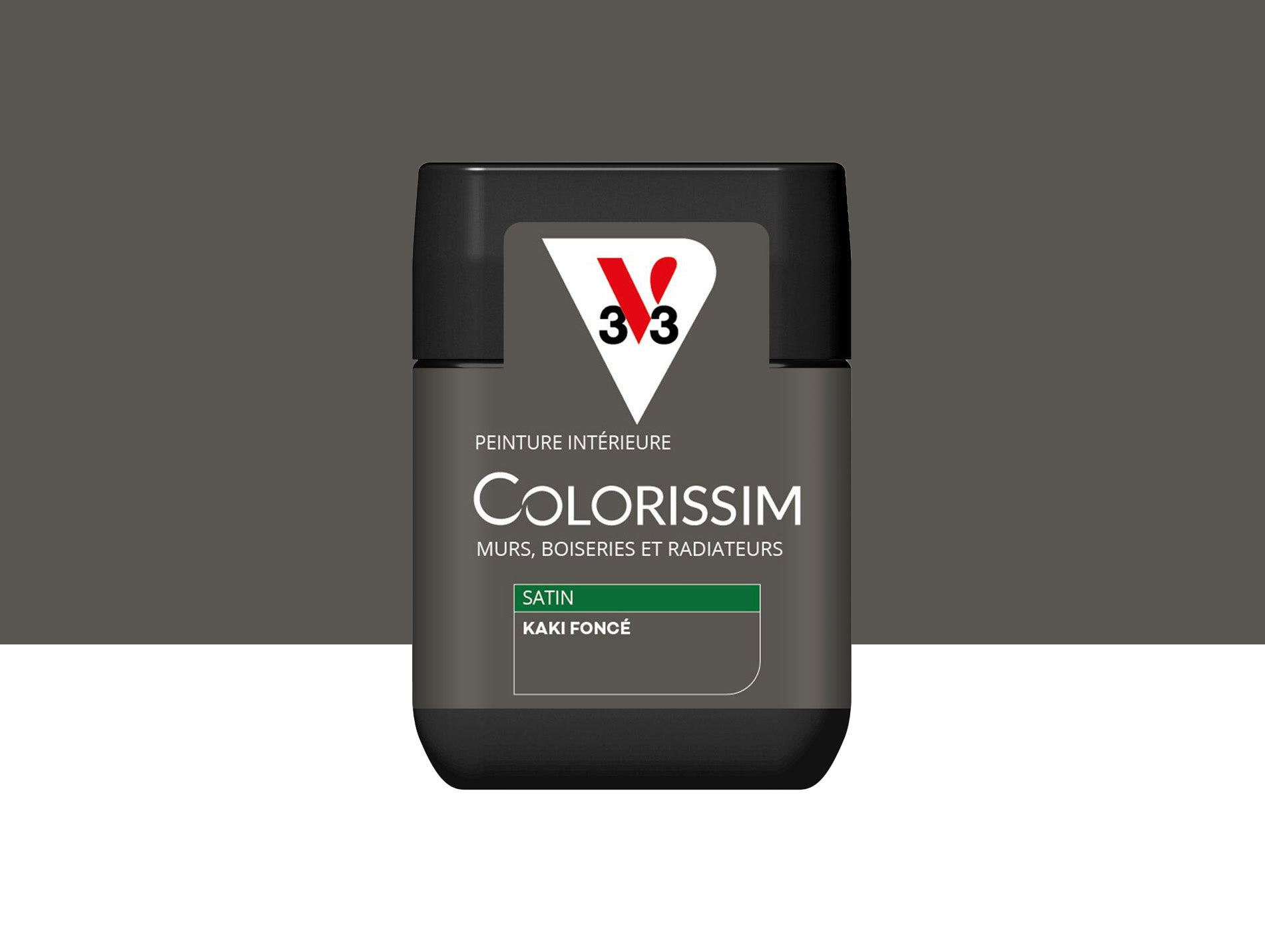 Peinture de décoration Colorissim V33 Kaki foncé satiné 75ml
