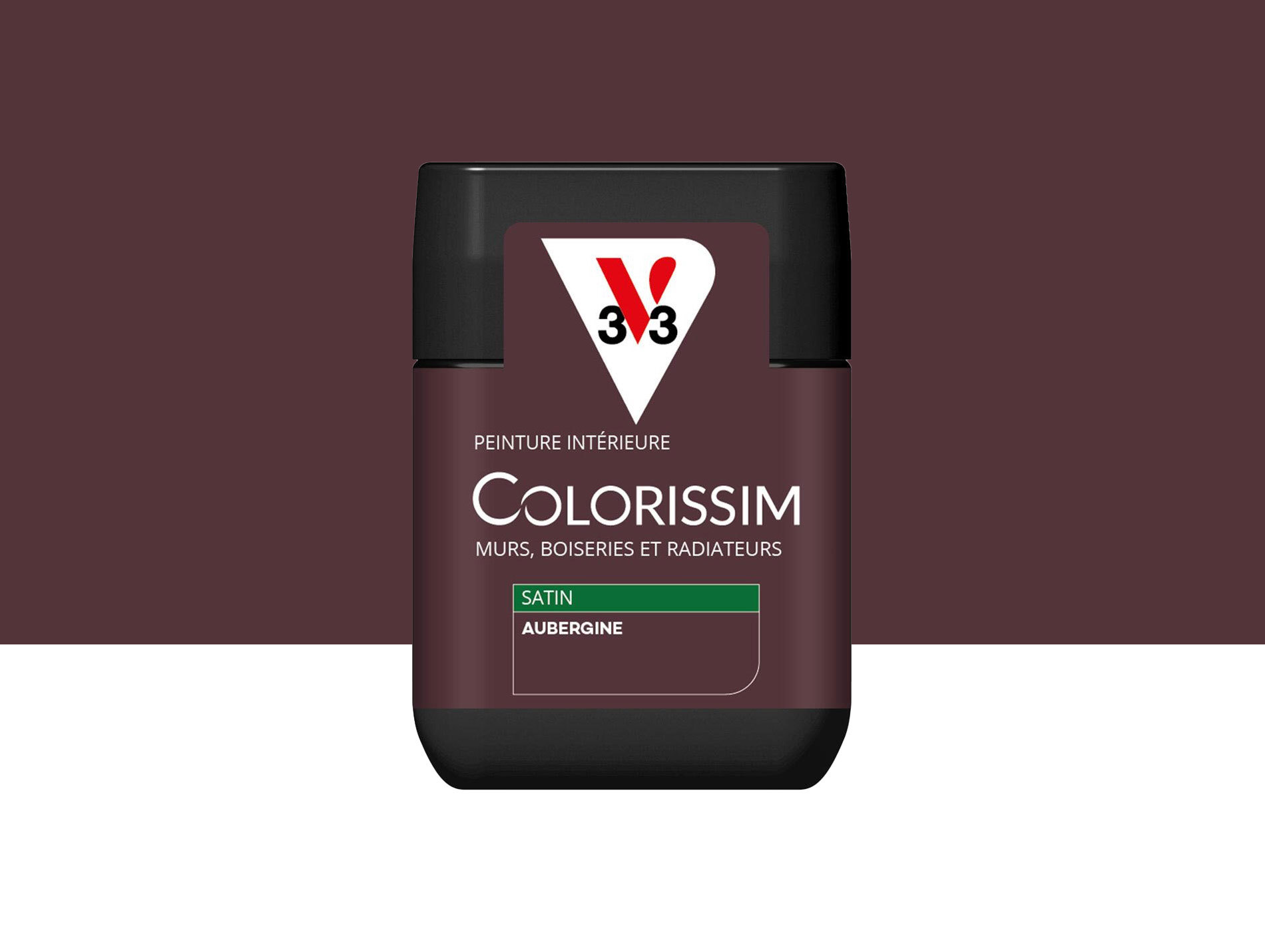 Peinture de décoration Colorissim V33 Aubergine satiné 75ml
