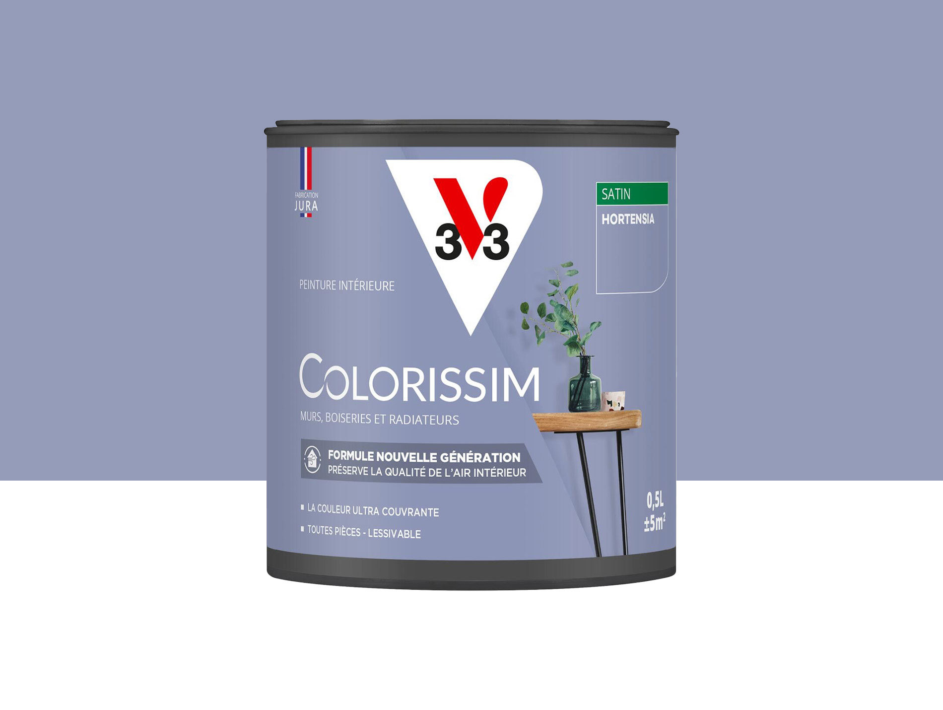 Peinture de décoration Colorissim V33 Hortensia satiné 500ml