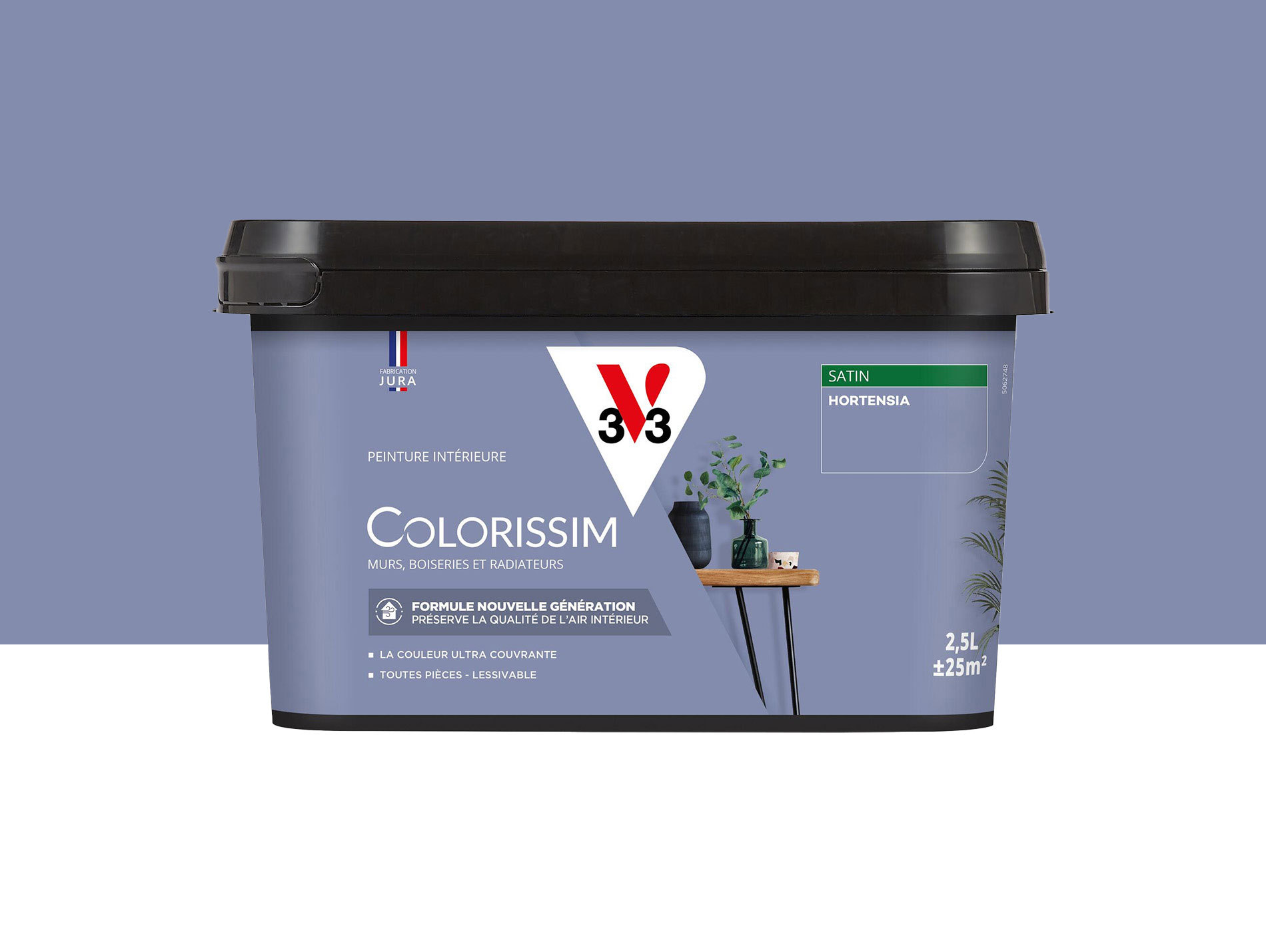 Peinture de décoration Colorissim V33 Hortensia satiné 2,5L