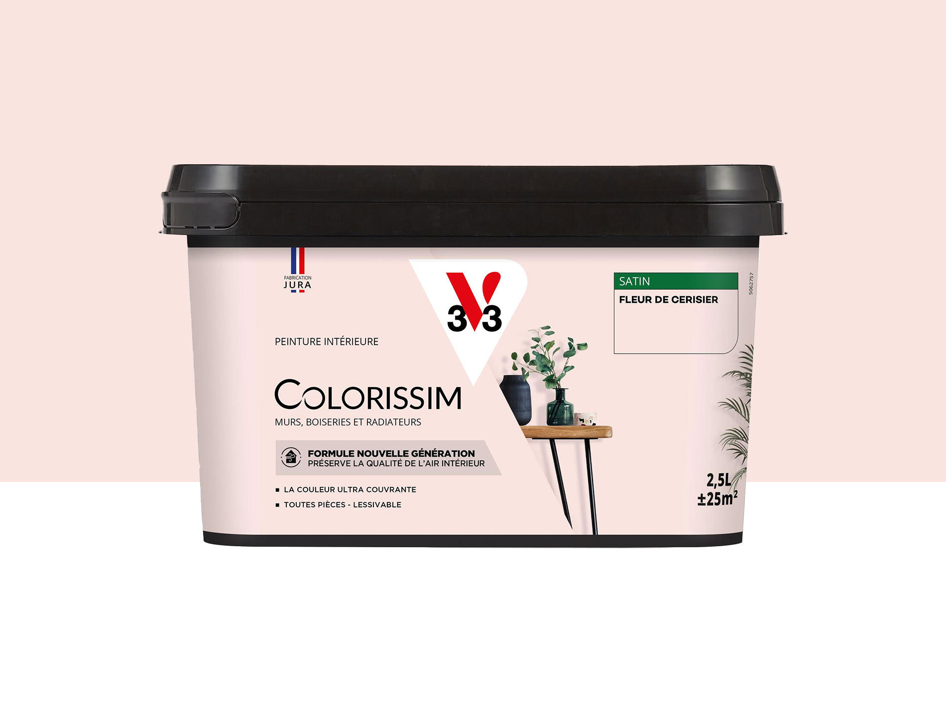 Peinture de décoration Colorissim V33 Fleur cerisier satiné 2,5L