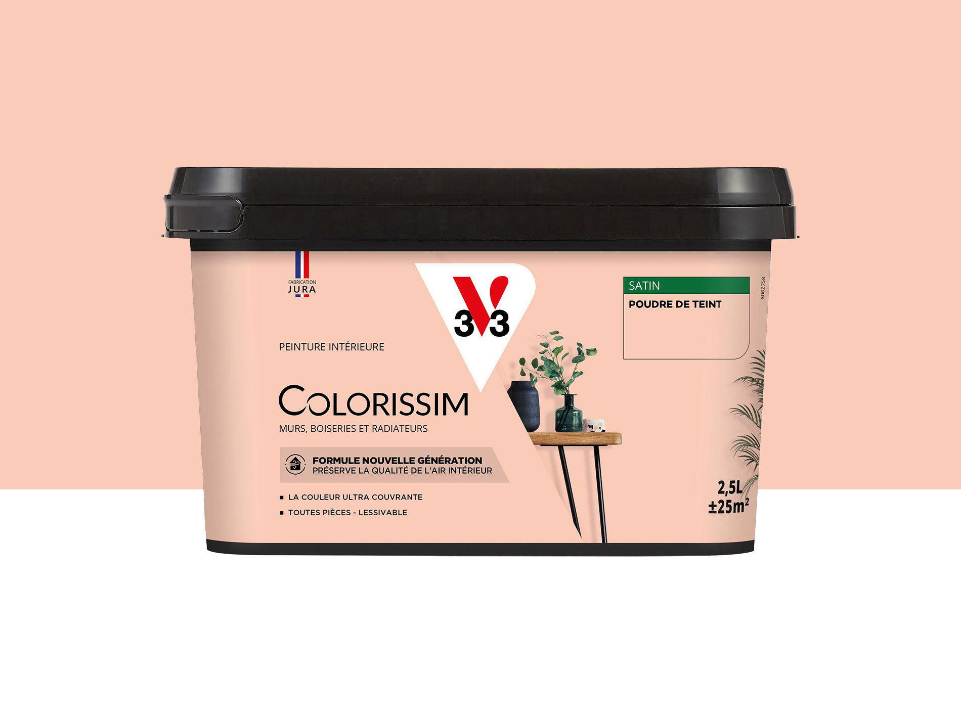 Peinture de décoration Colorissim V33 Poudre de teint satiné 2,5L