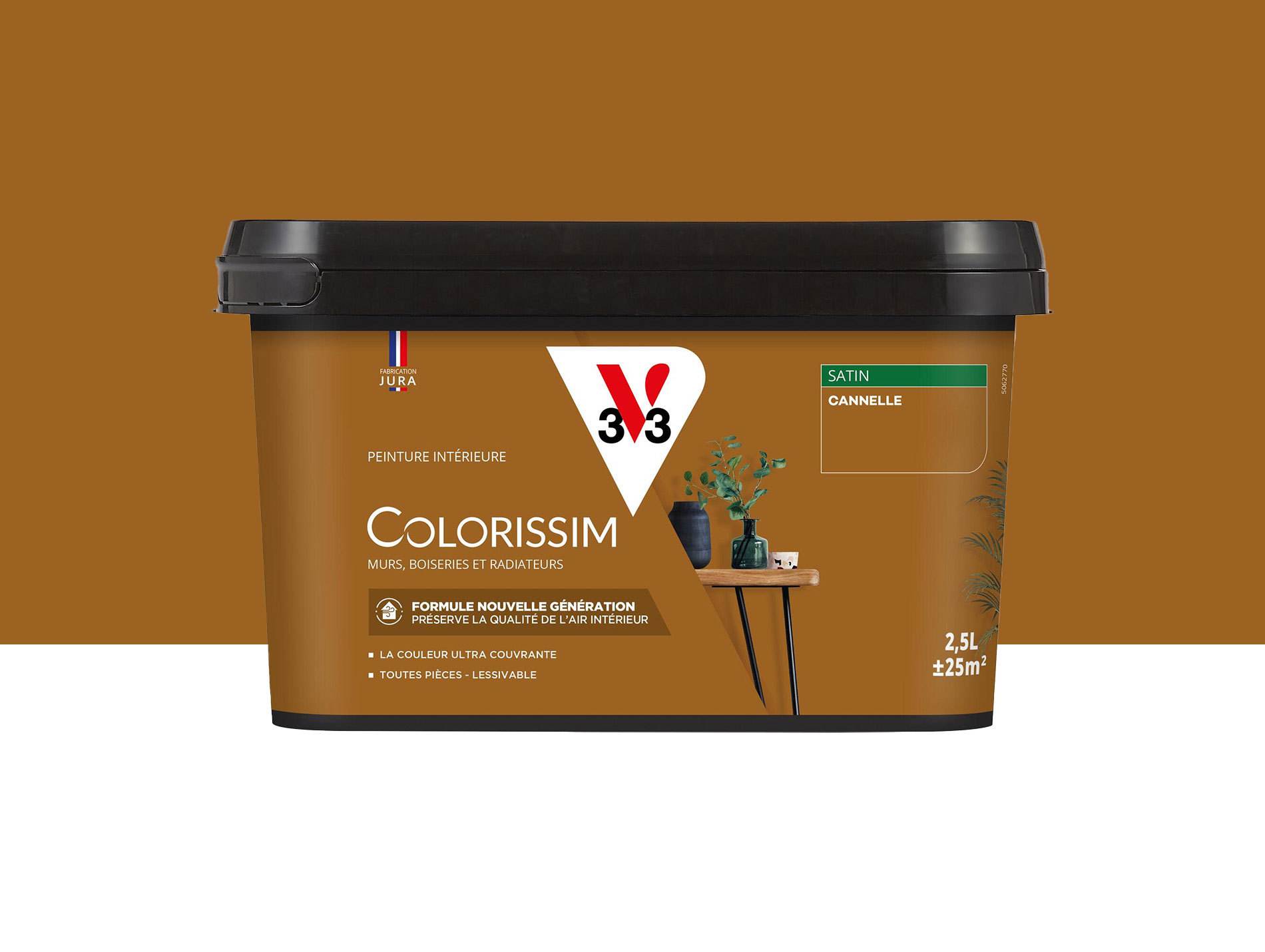 Peinture de décoration Colorissim V33 Cannelle satiné 2,5L