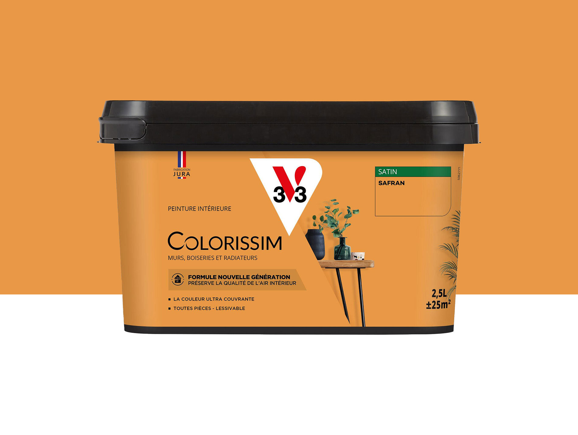 Peinture de décoration Colorissim V33 Safran satiné 2,5L