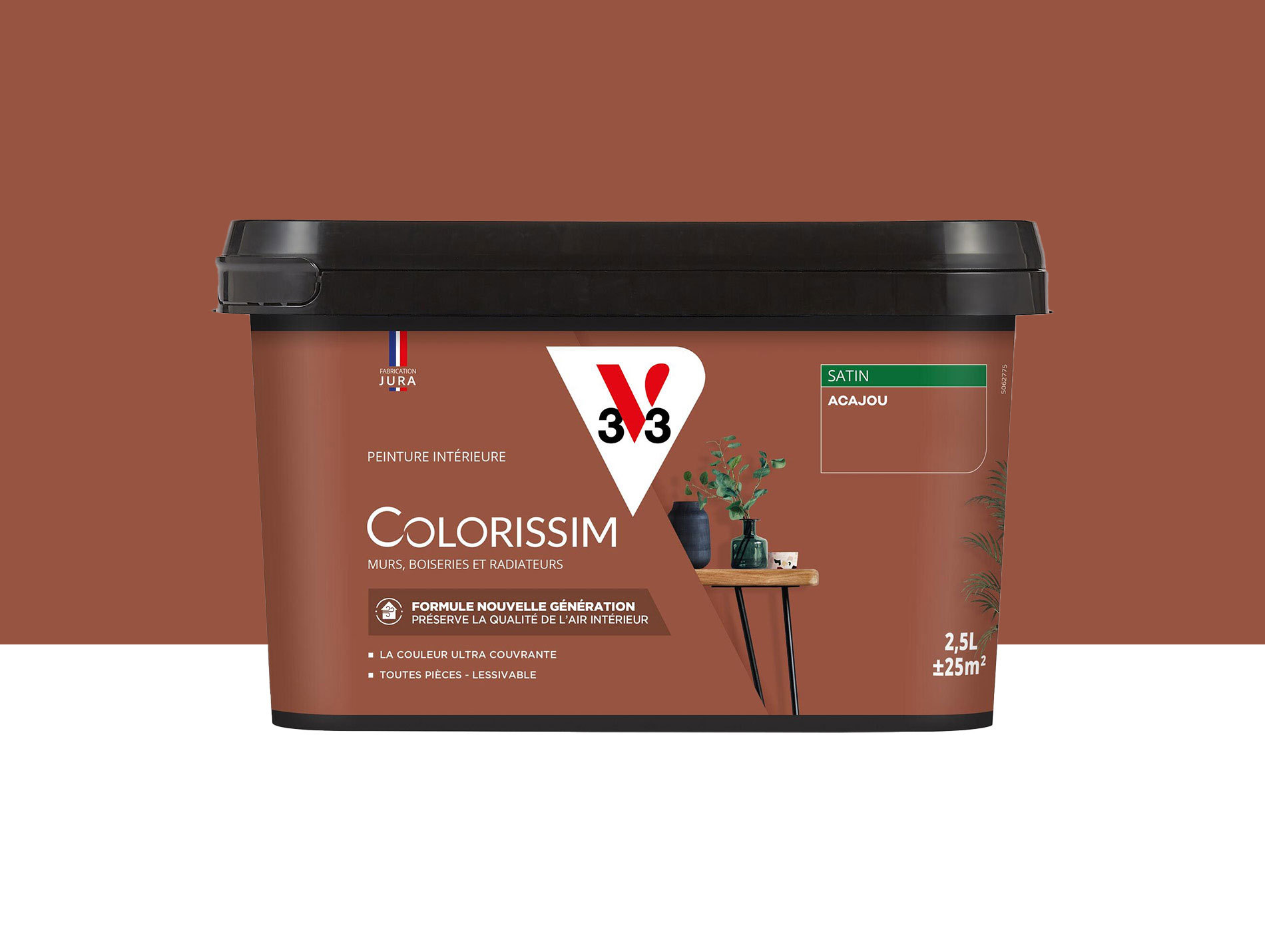 Peinture de décoration Colorissim V33 Acajou satiné 2,5L