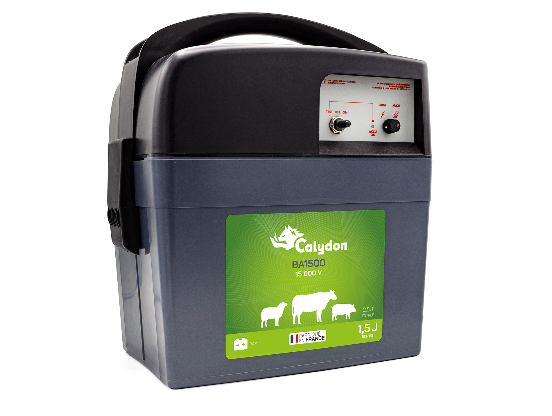 Electrificateur sur batterie CALYDON 15000V 1,5J