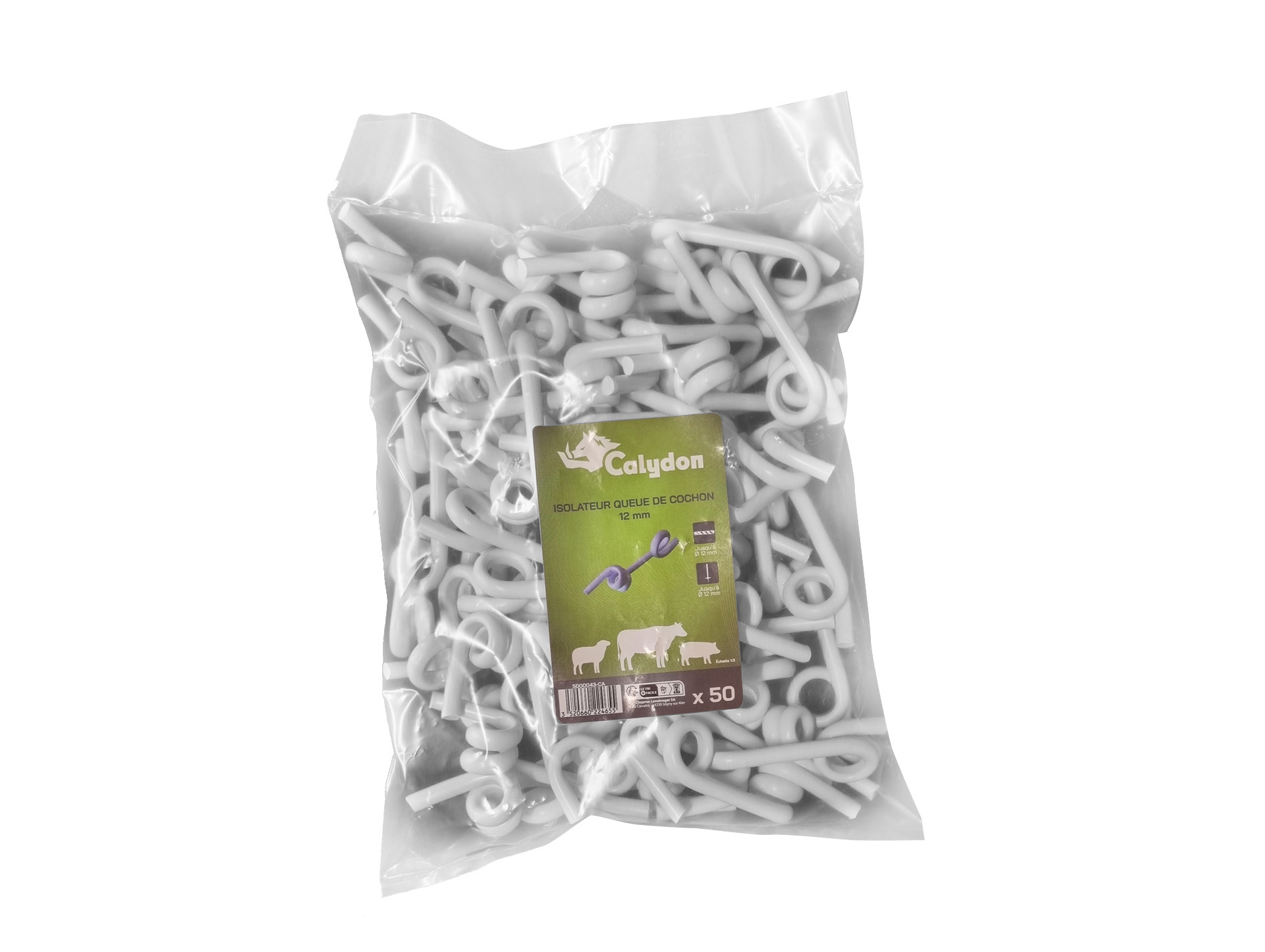 Isolateur queue de cochon CALYDON x50 Ø12mm