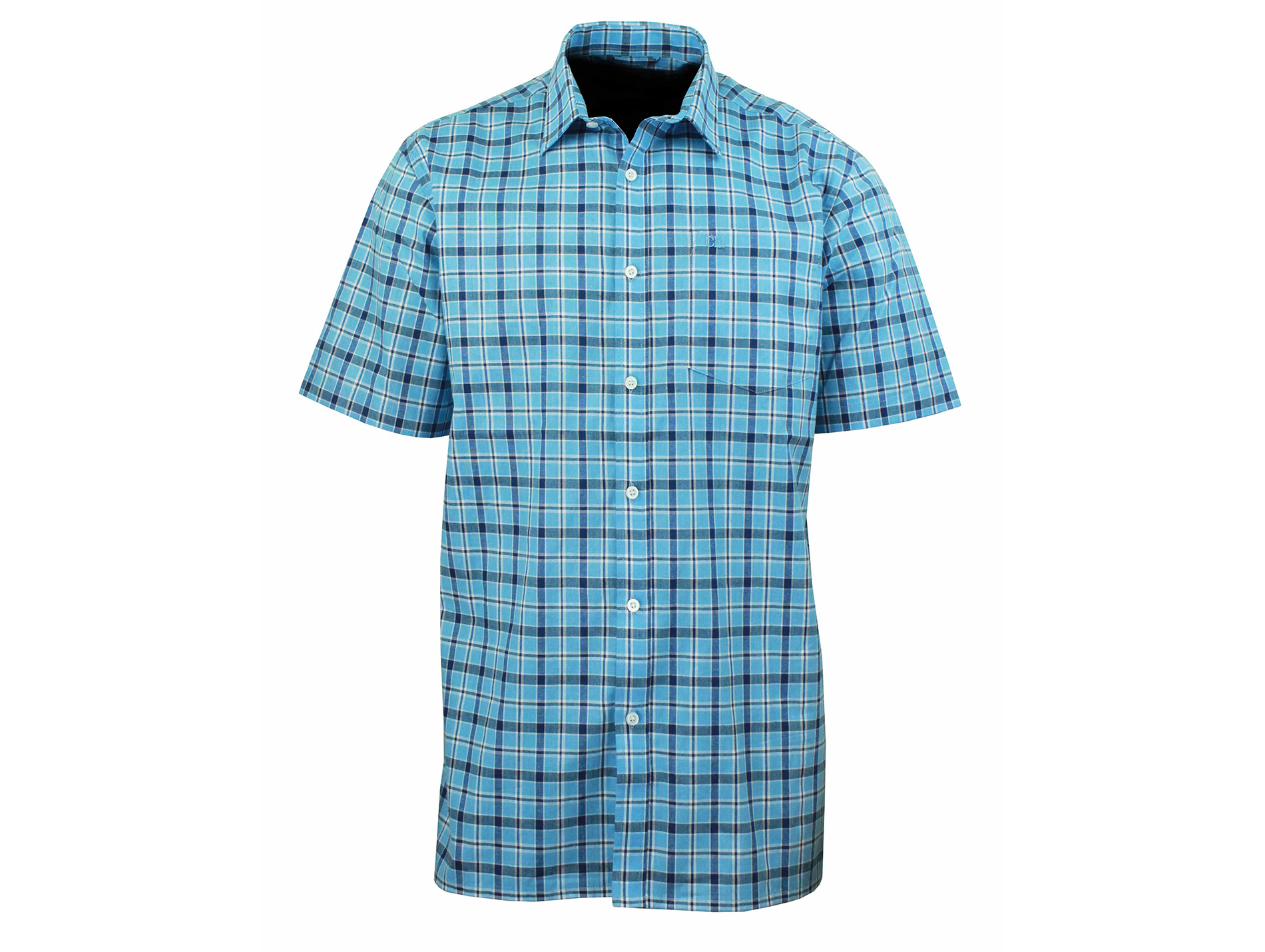 Chemise manches courtes CHALLENGER Basile1 bleu clair