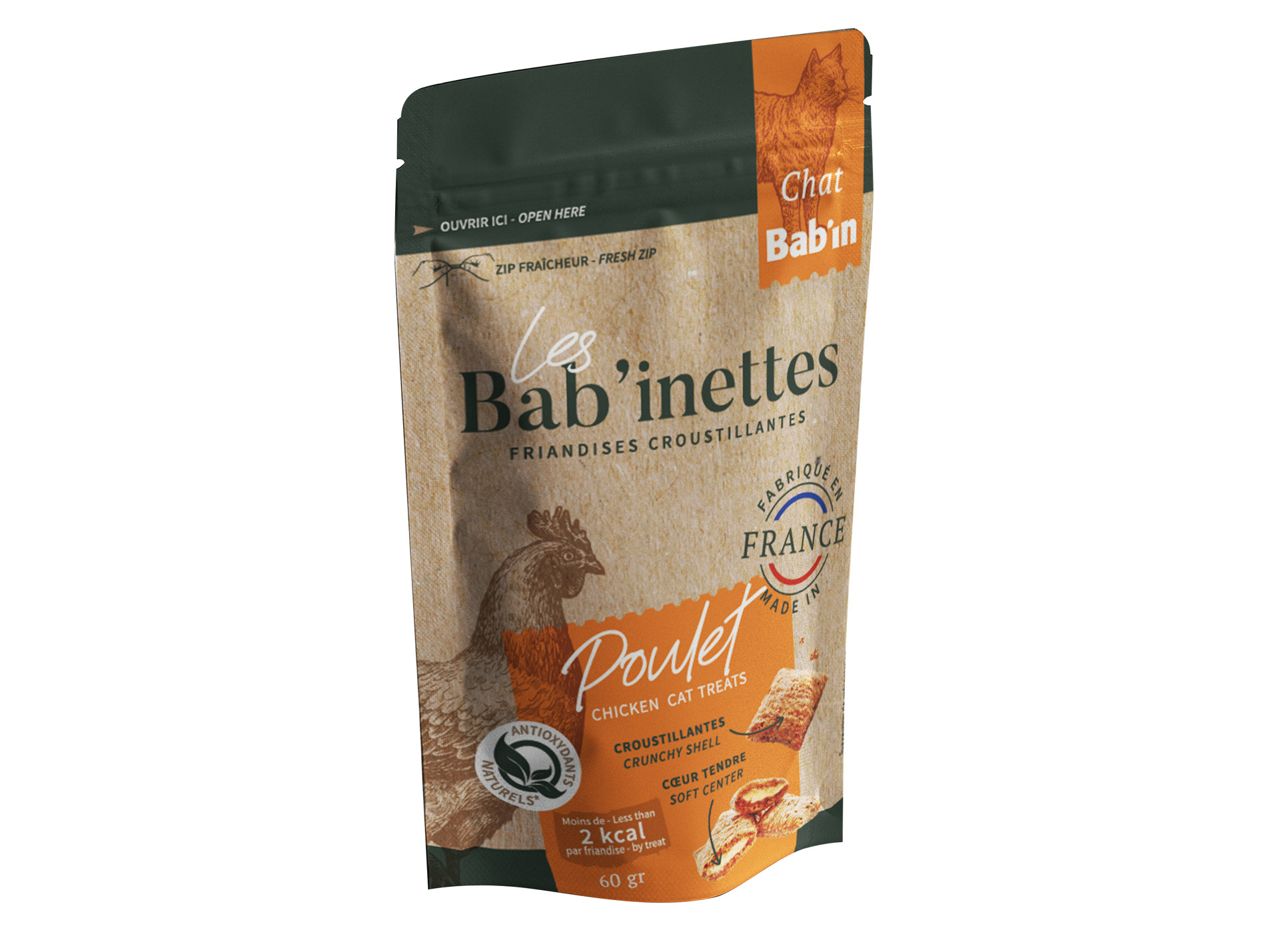 Friandises chat BAB'IN Bab'inettes poulet 60g