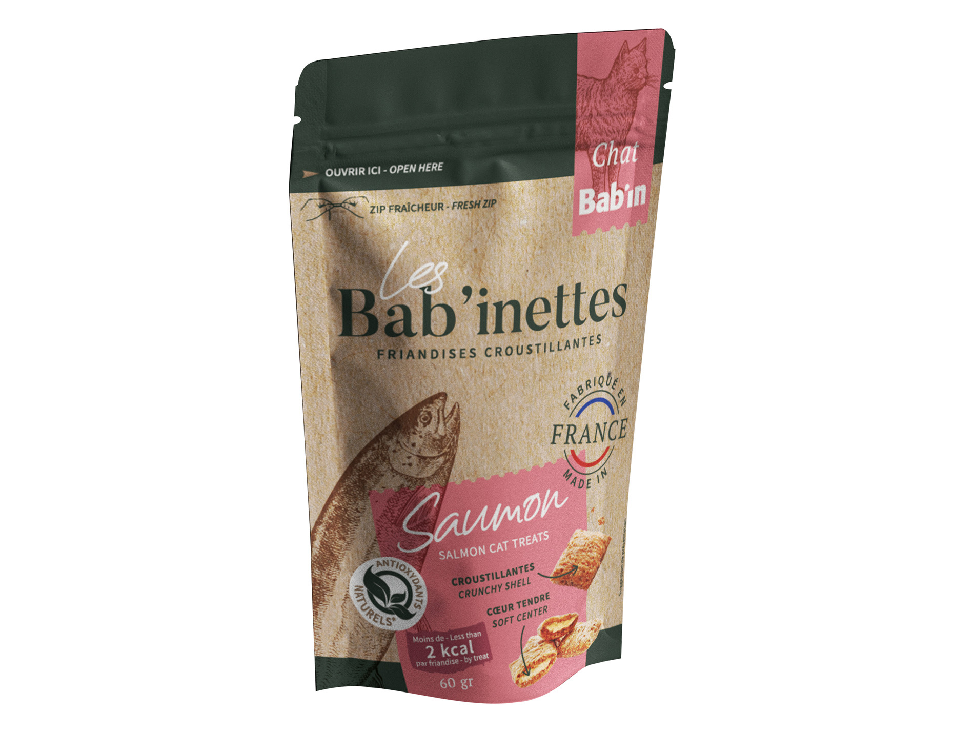 Friandises chat BAB'IN Bab'inettes saumon 60g