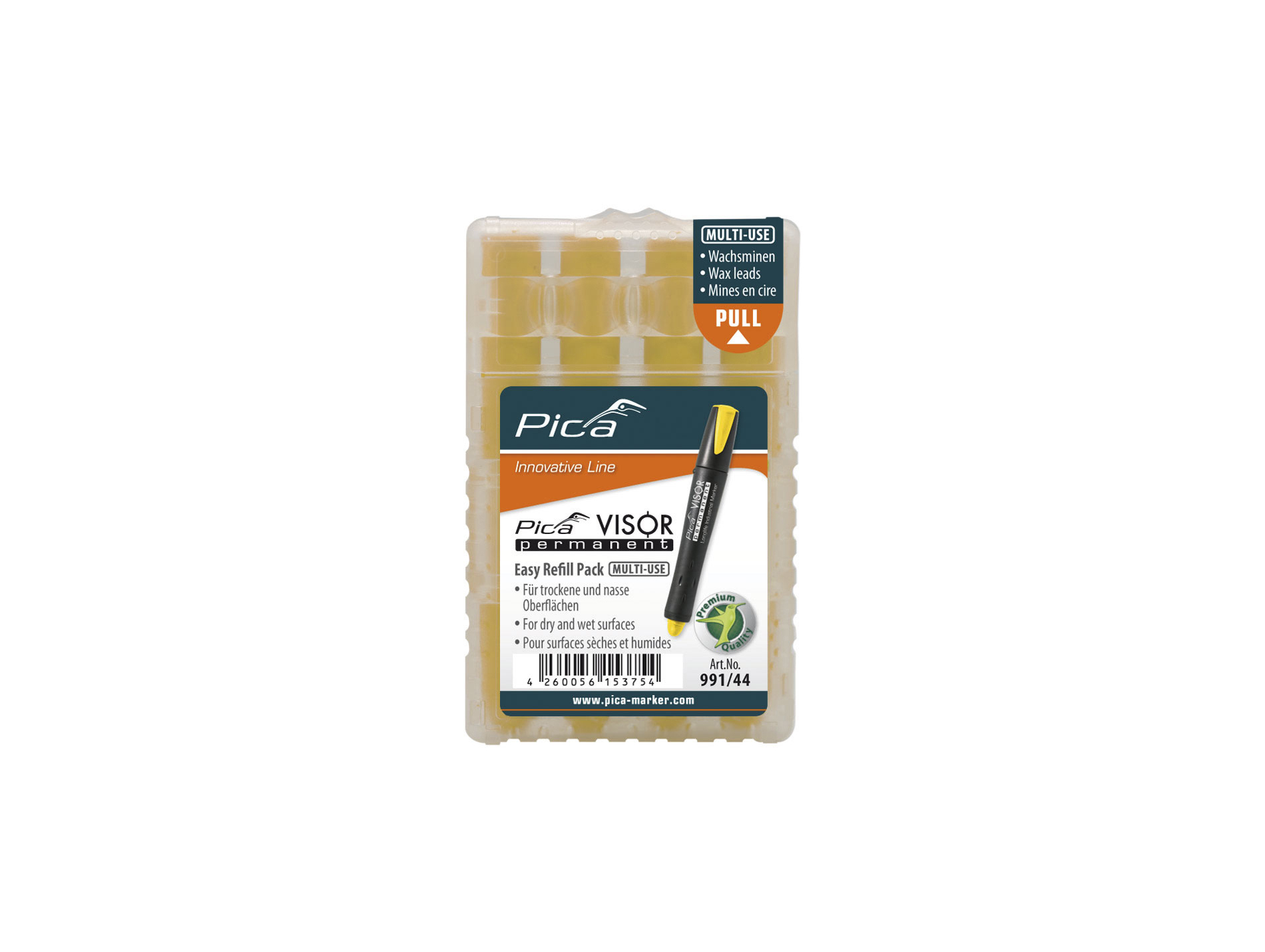 Mine de rechange marqueur visor permanent PICA jaune