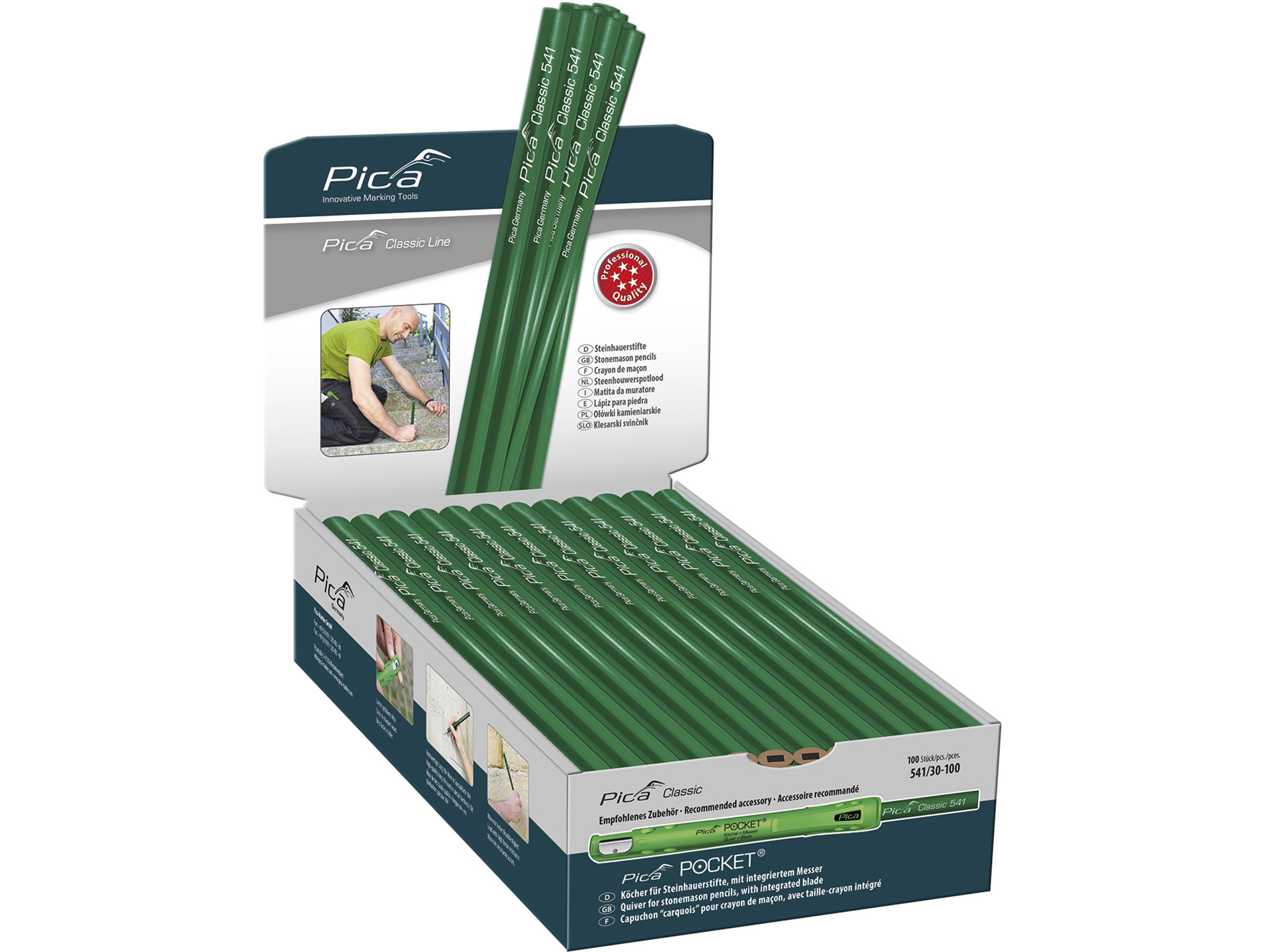 Crayon de maçon vert PICA 30cm