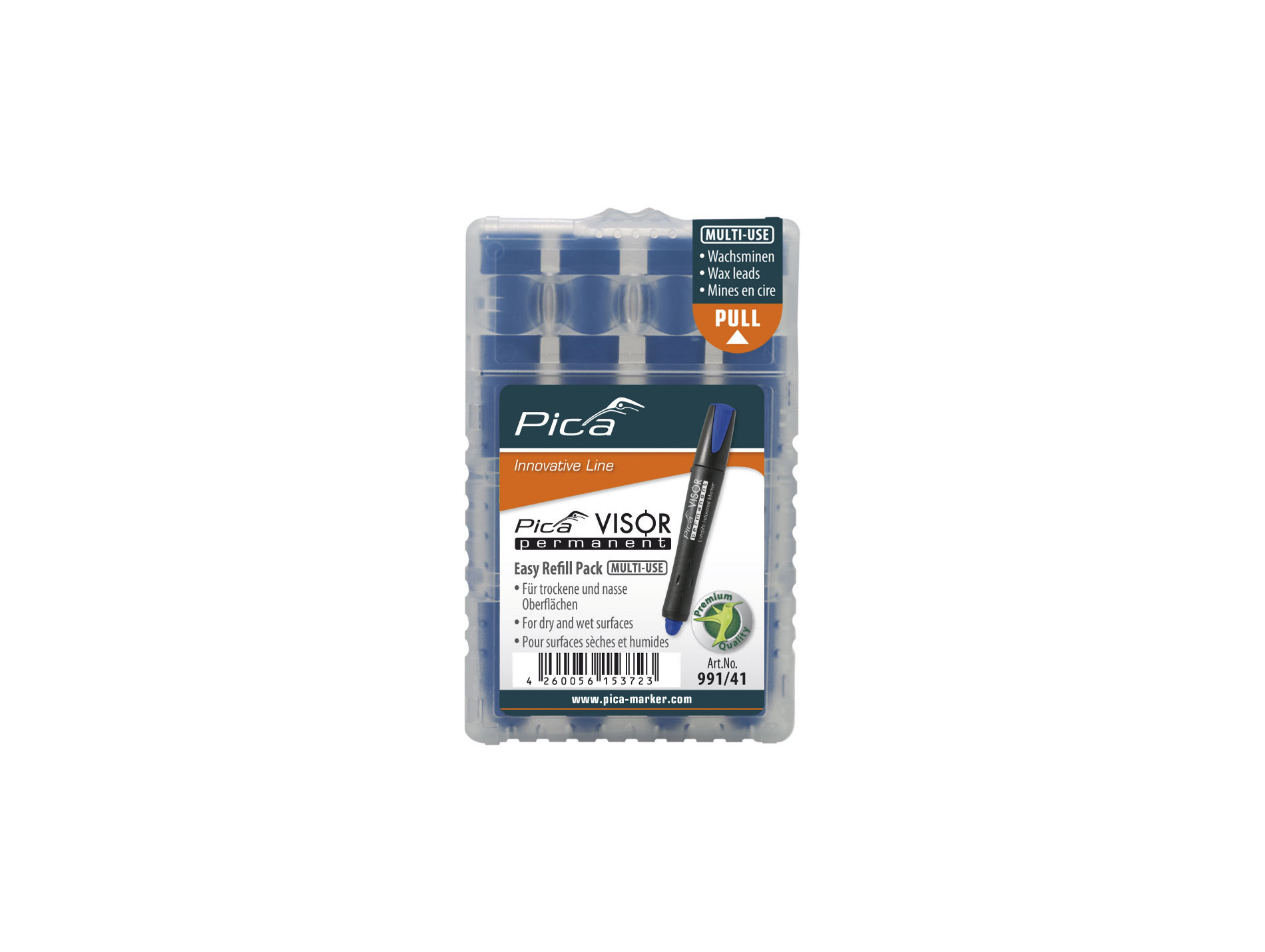 Mine de rechange marqueur visor permanent PICA bleu
