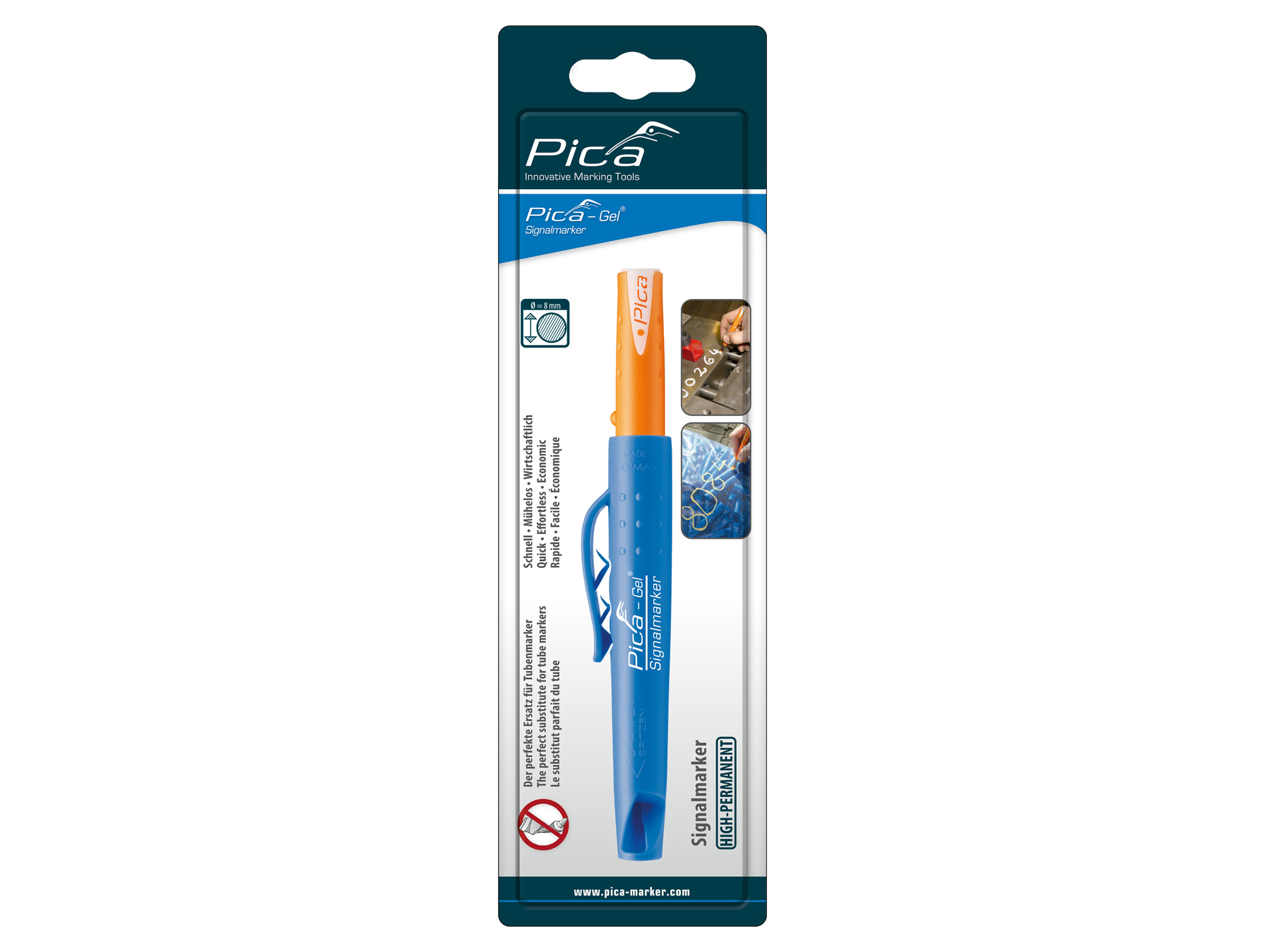 Marqueur de signalisation gel PICA blanc