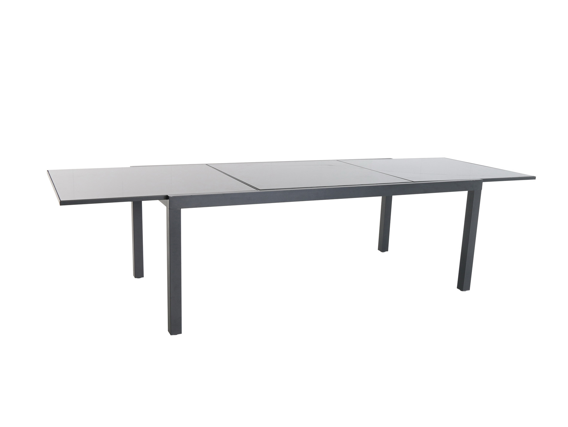 Table de jardin extensible aluminium MWH Vital gris