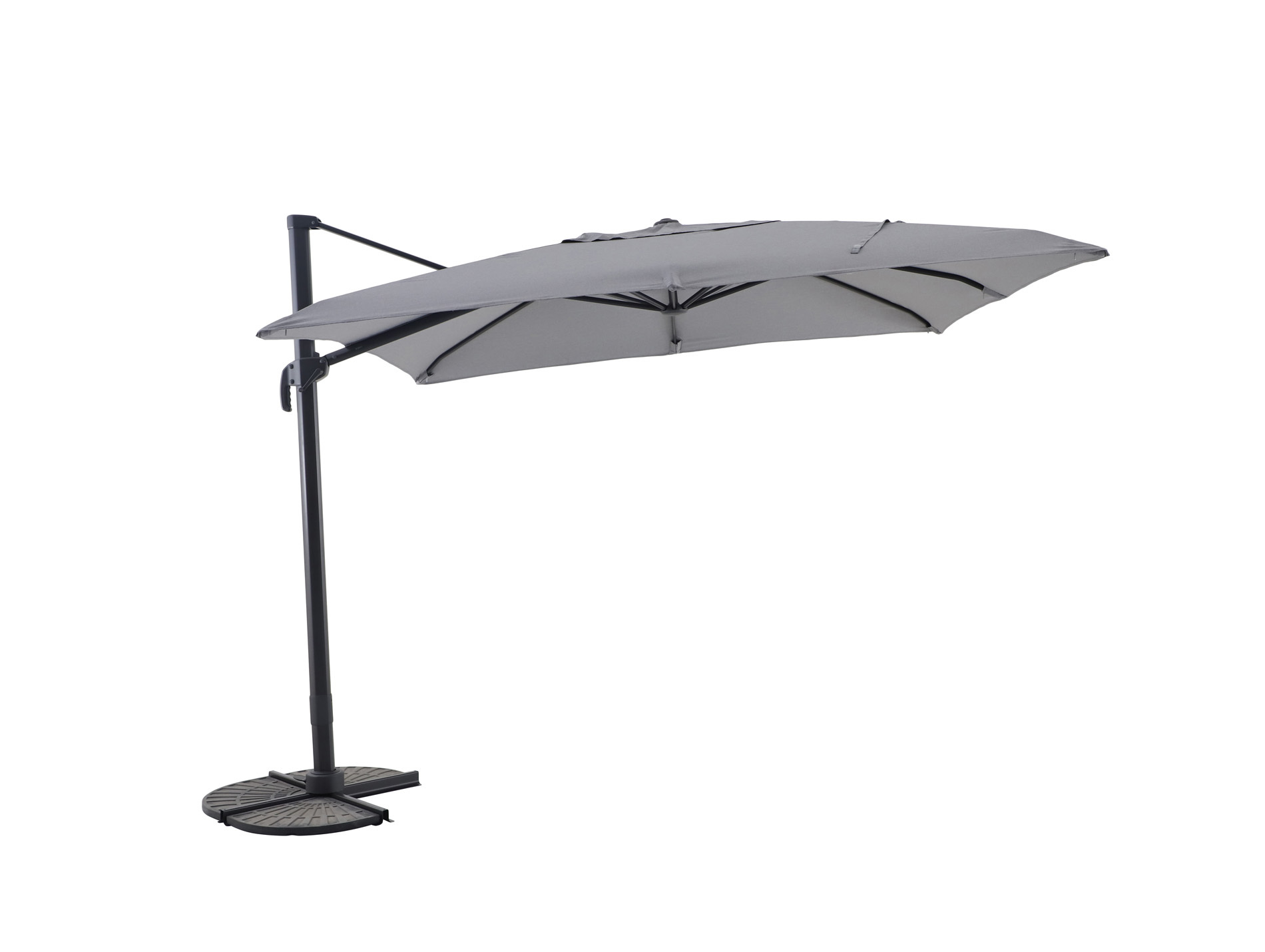 Parasol déporté MWH 3x3m gris clair