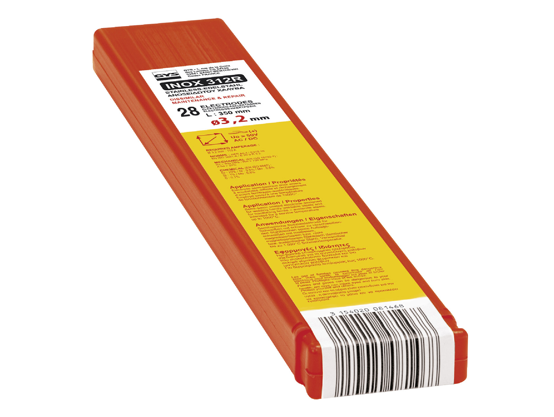 Electrode réparation 312R GYS Ø3,2mm x28