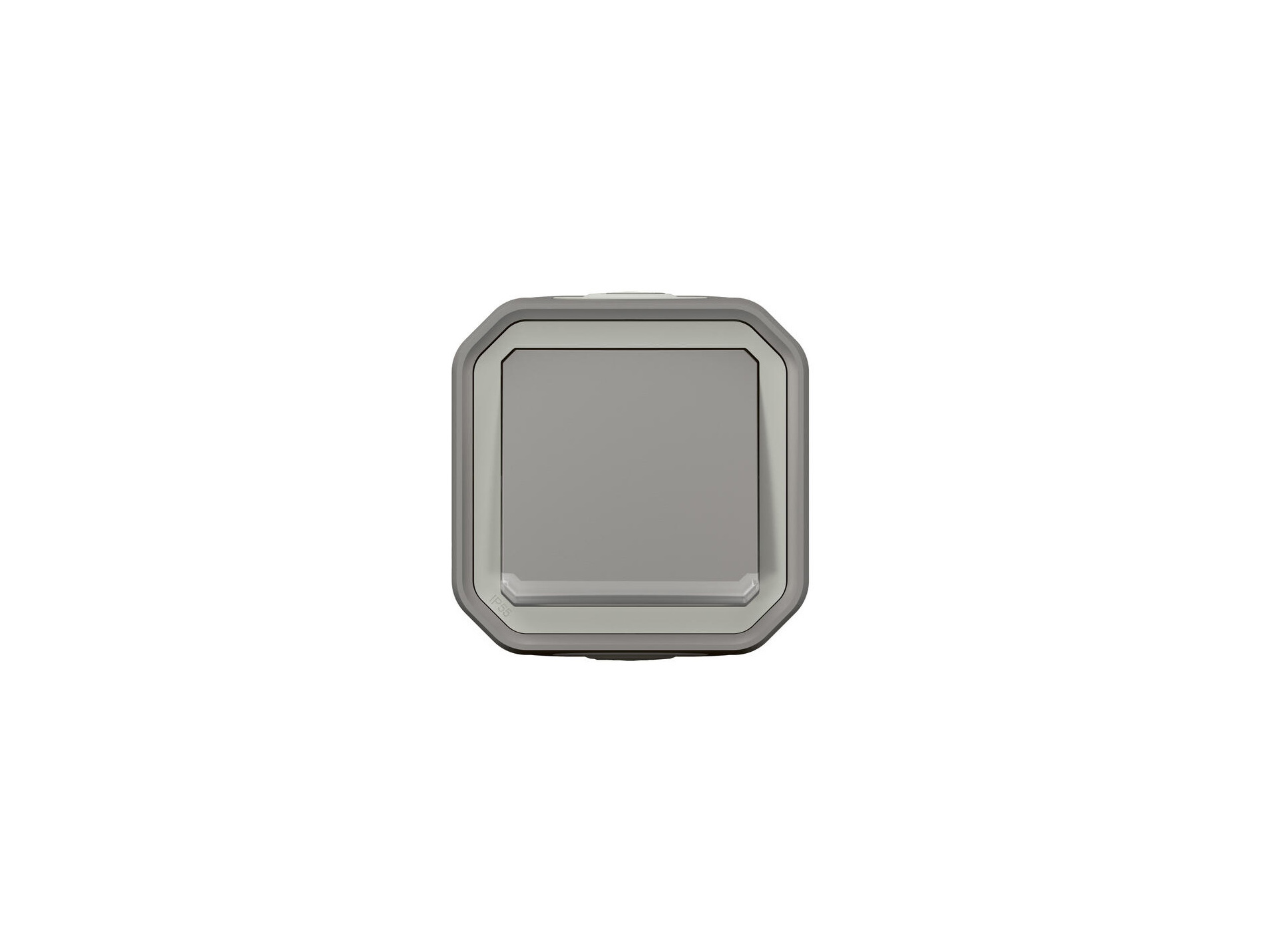 Poussoir lumineux étanche LEGRAND Plexo gris IP55 10a 250v