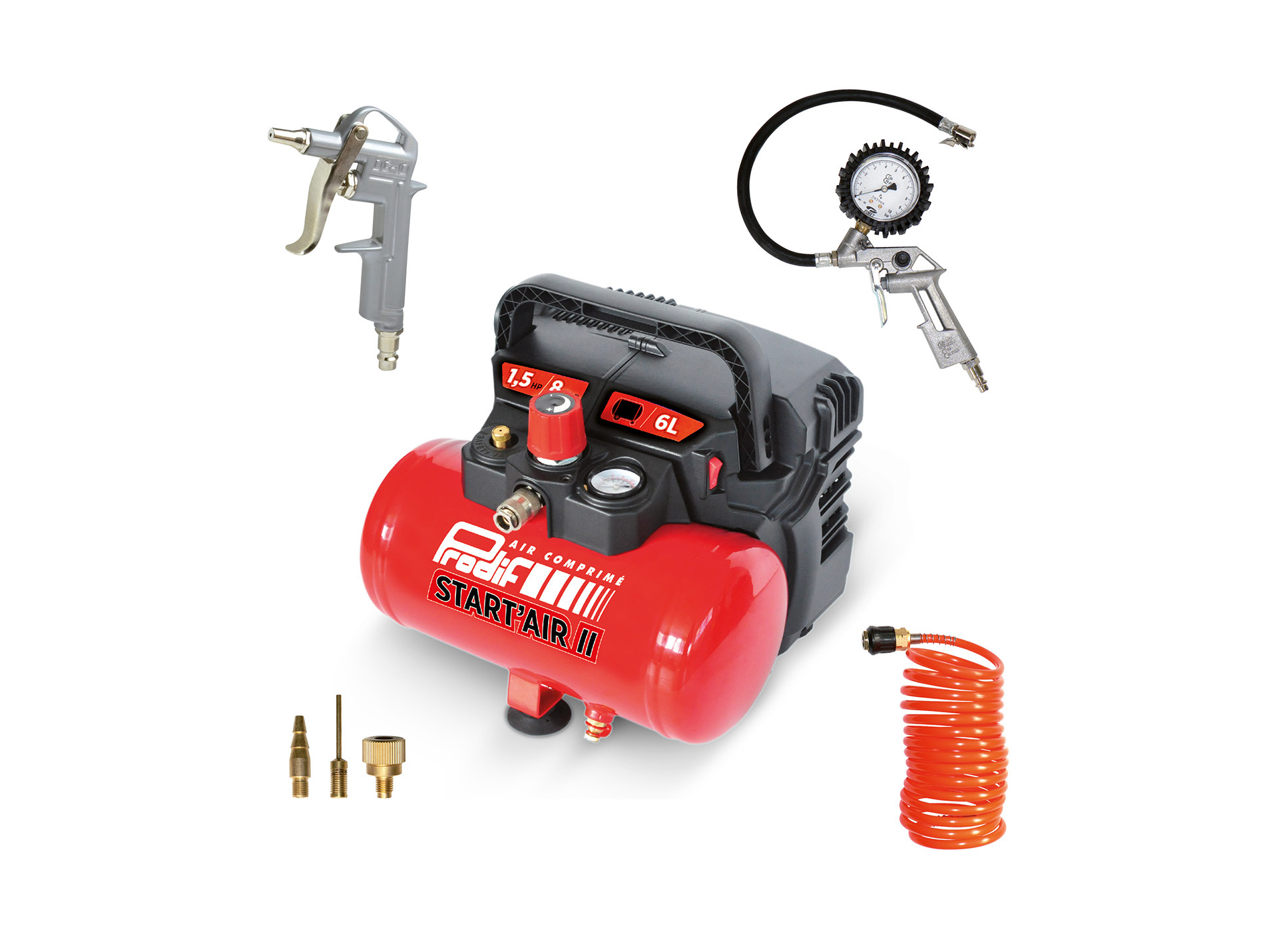 Compresseur à courroie 6L sans entretien
