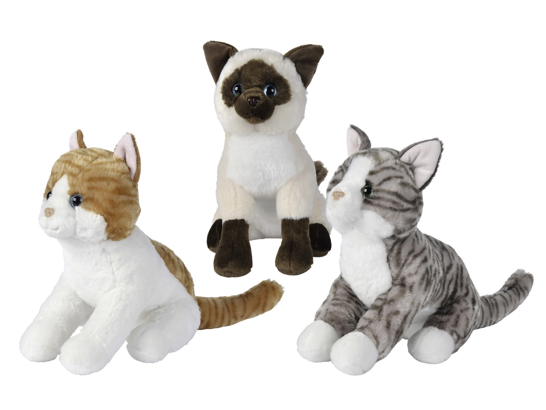 Peluche chat assis au choix 28cm