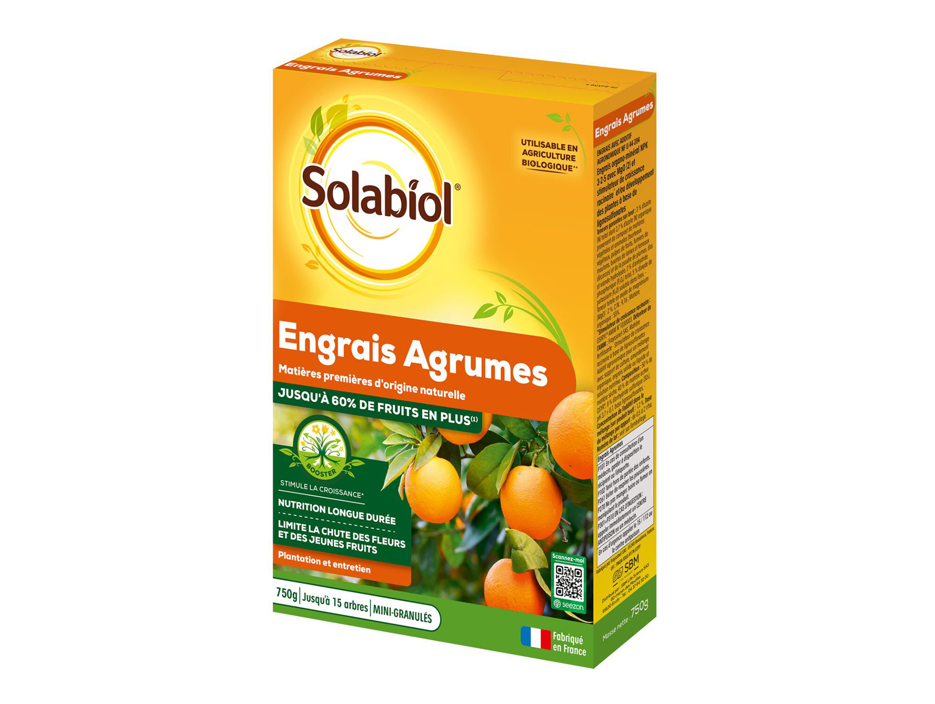 Engrais agrumes SOLABIOL 750g