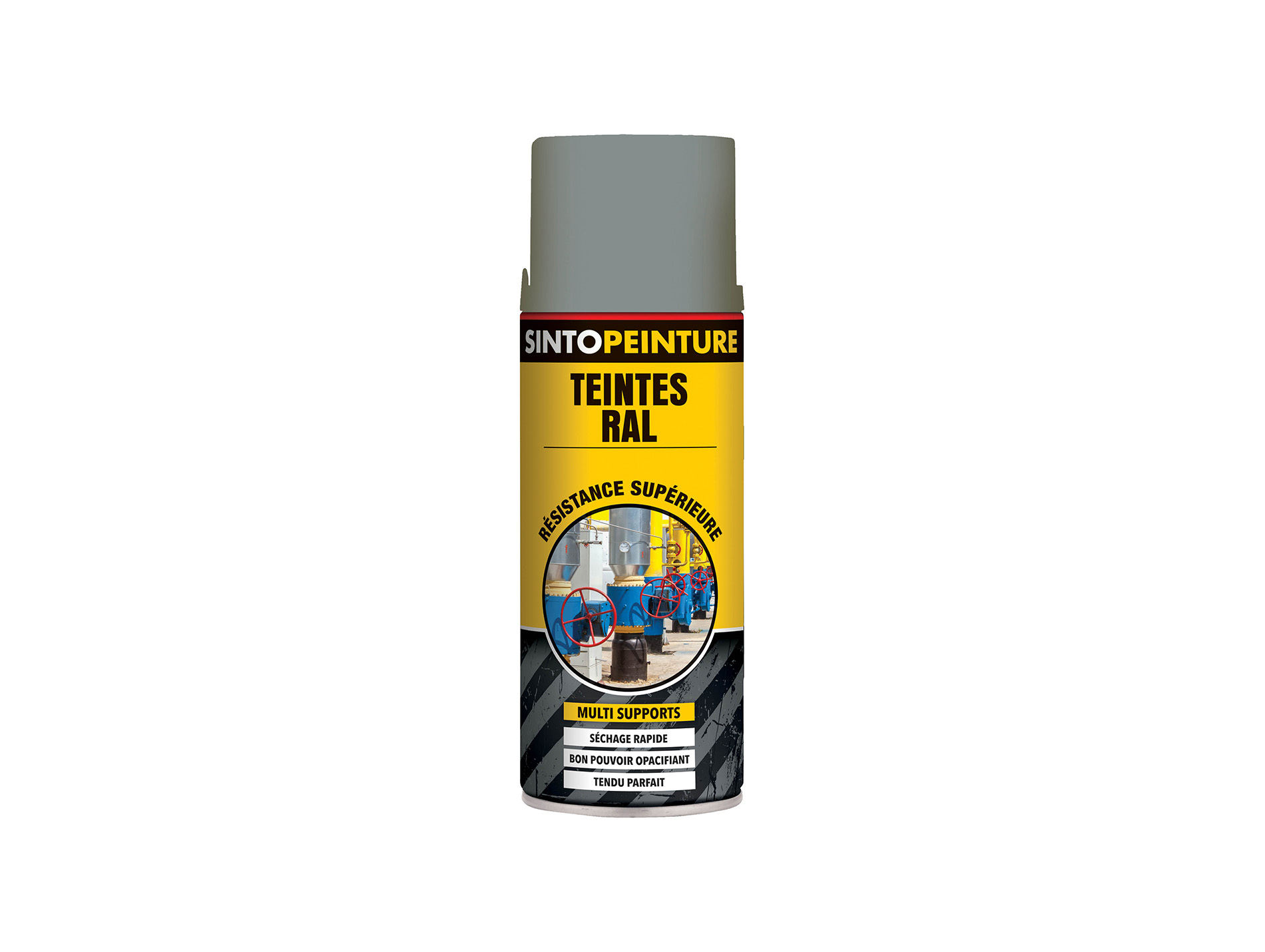 Peinture aérosol pro SINTO Gris brillant RAL 7001 400ml