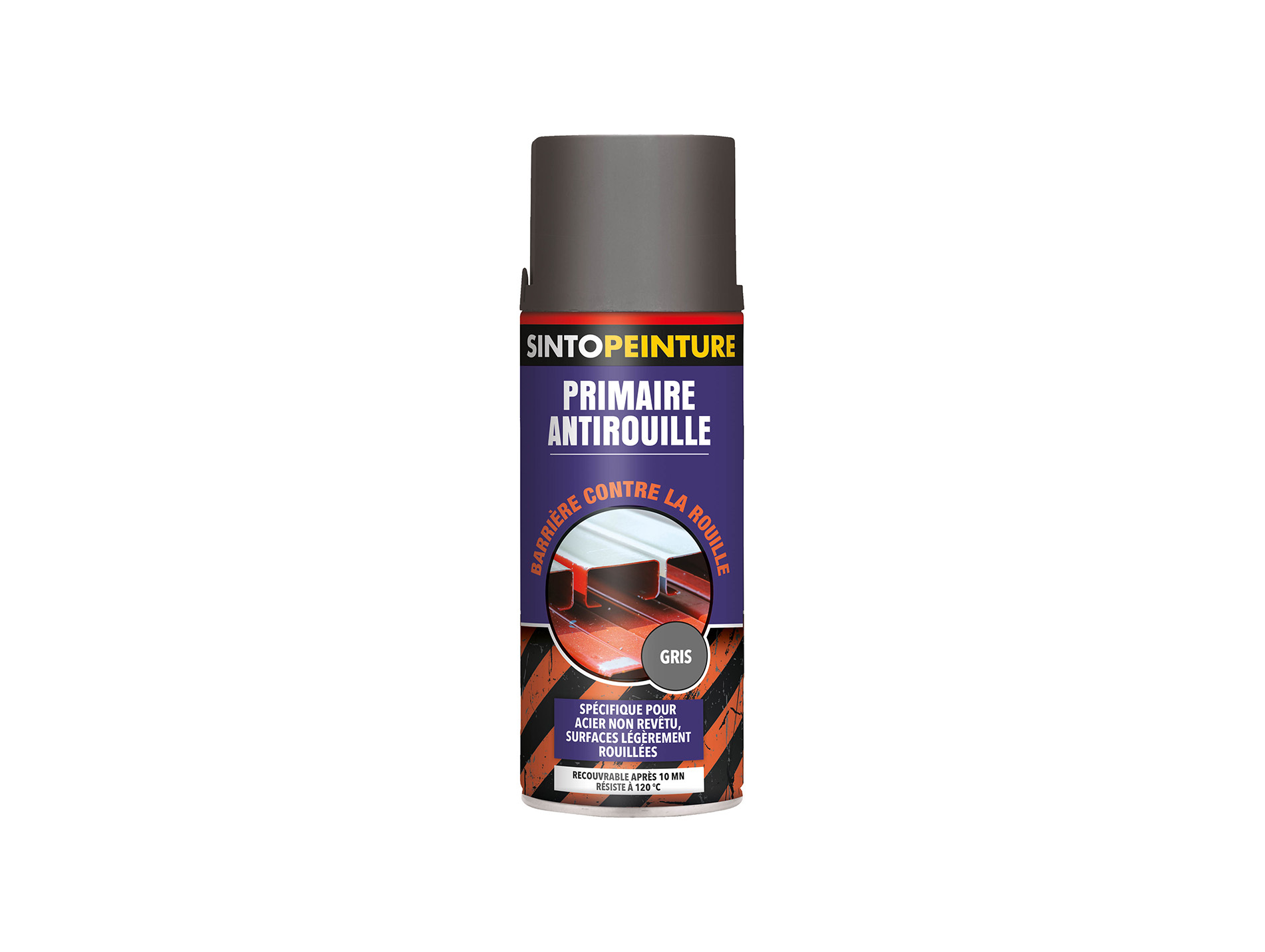 Primaire anti-rouille SINTO Gris métal mat 400ml