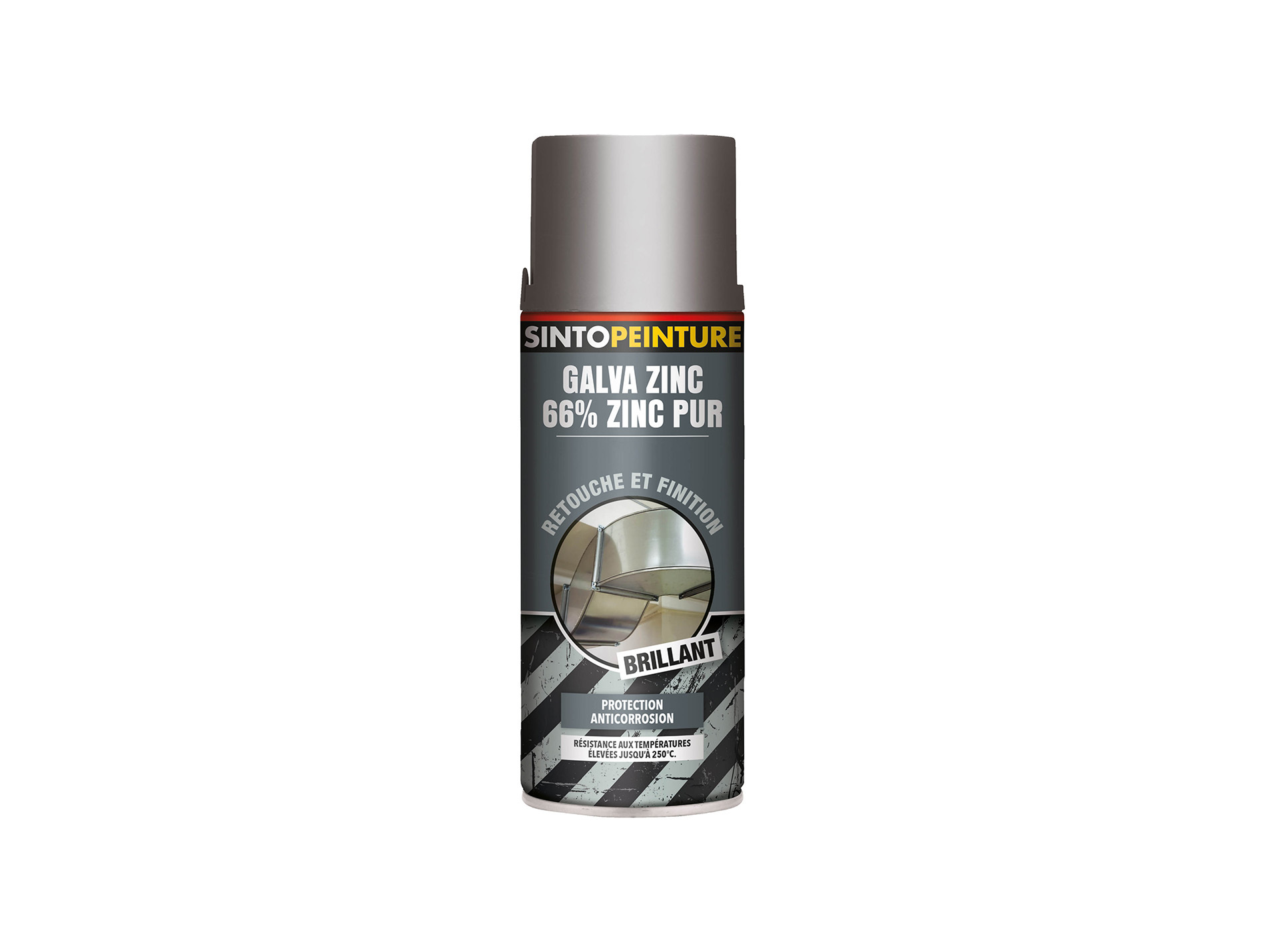 Peinture Galva Zinc 66% SINTO Gris 400ml
