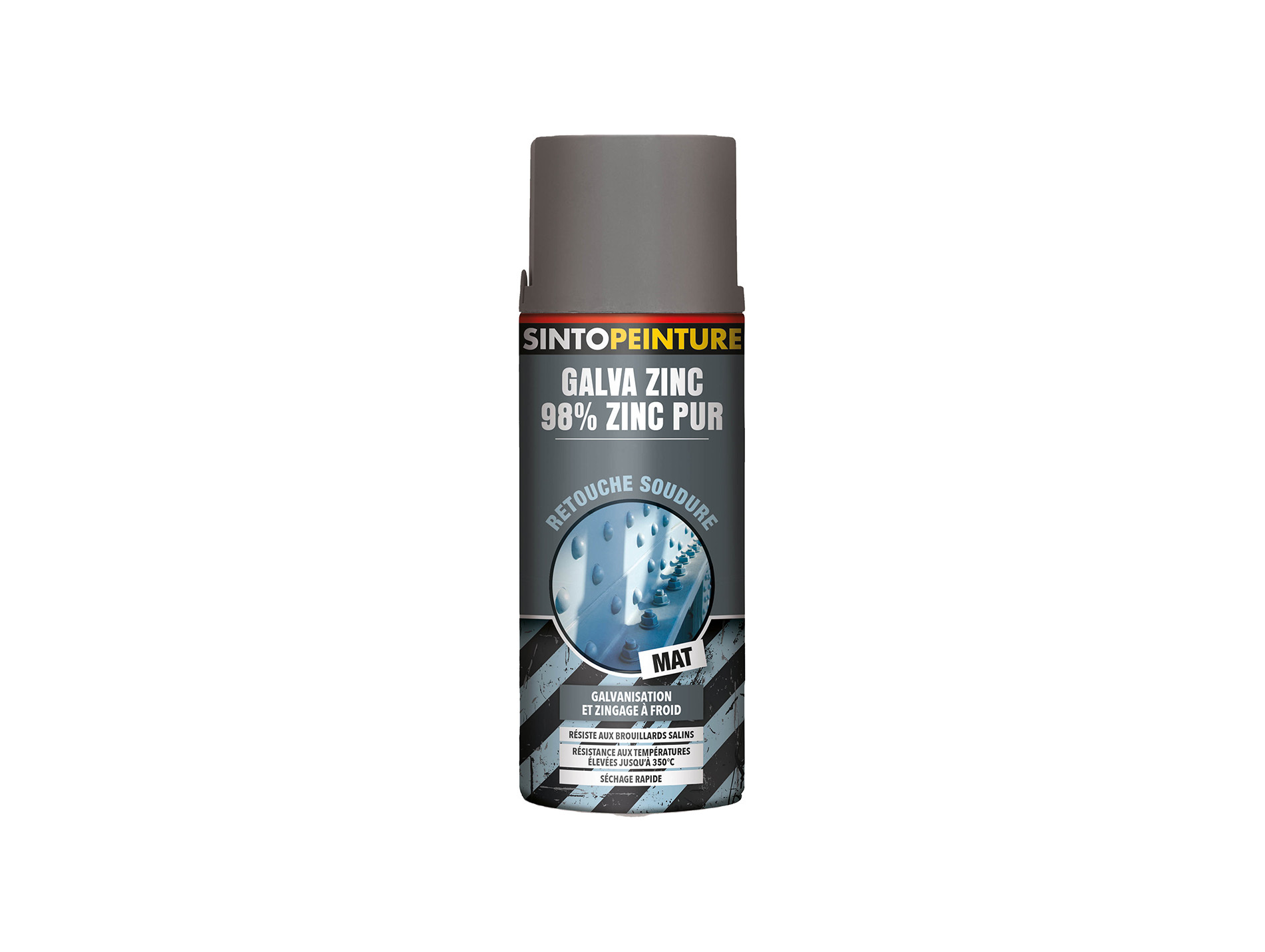 Peinture aérosol SINTO galva zinc mat 400ml