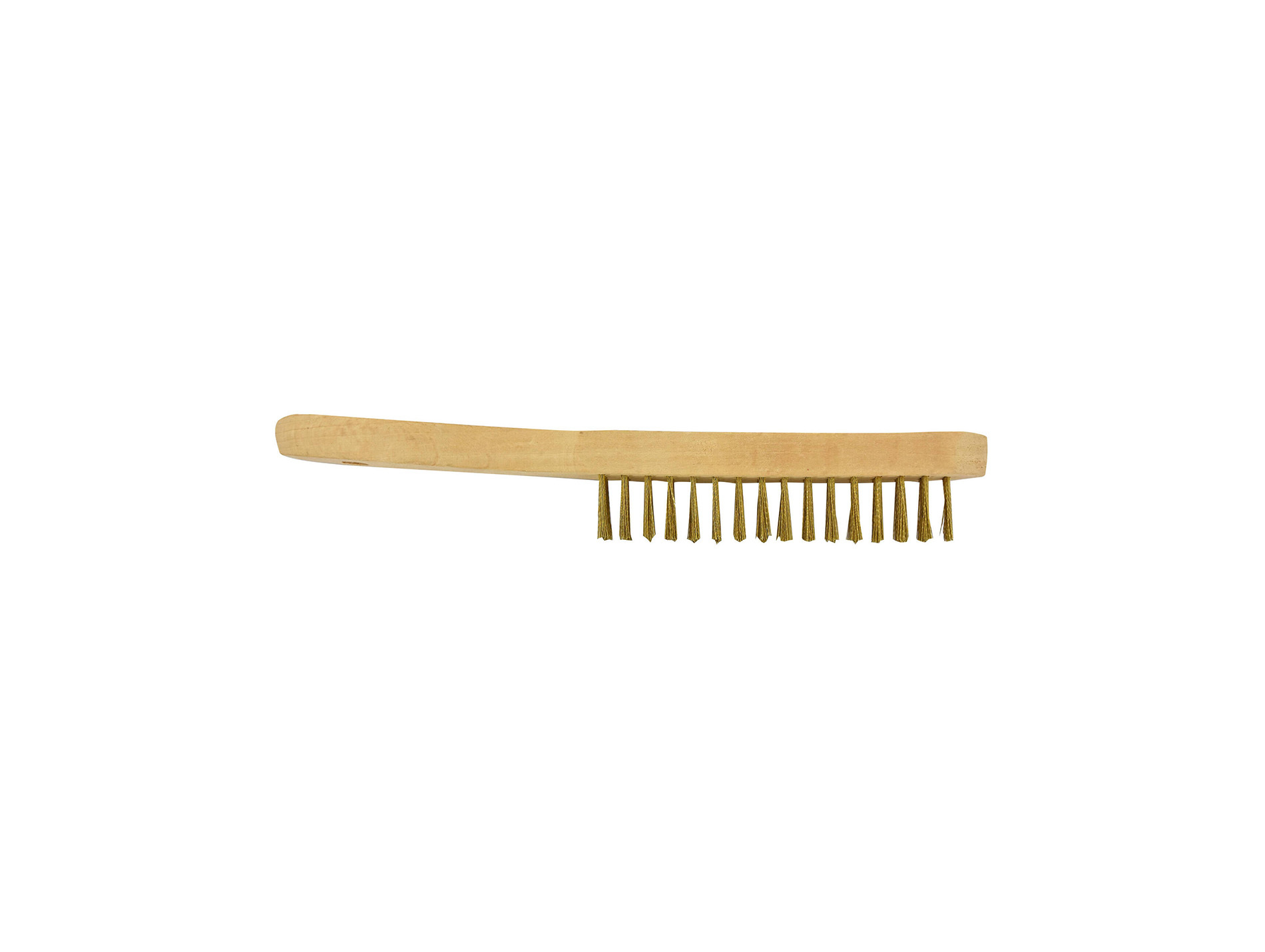 Brosse TIVOLY avec manche en bois en acier laitonné