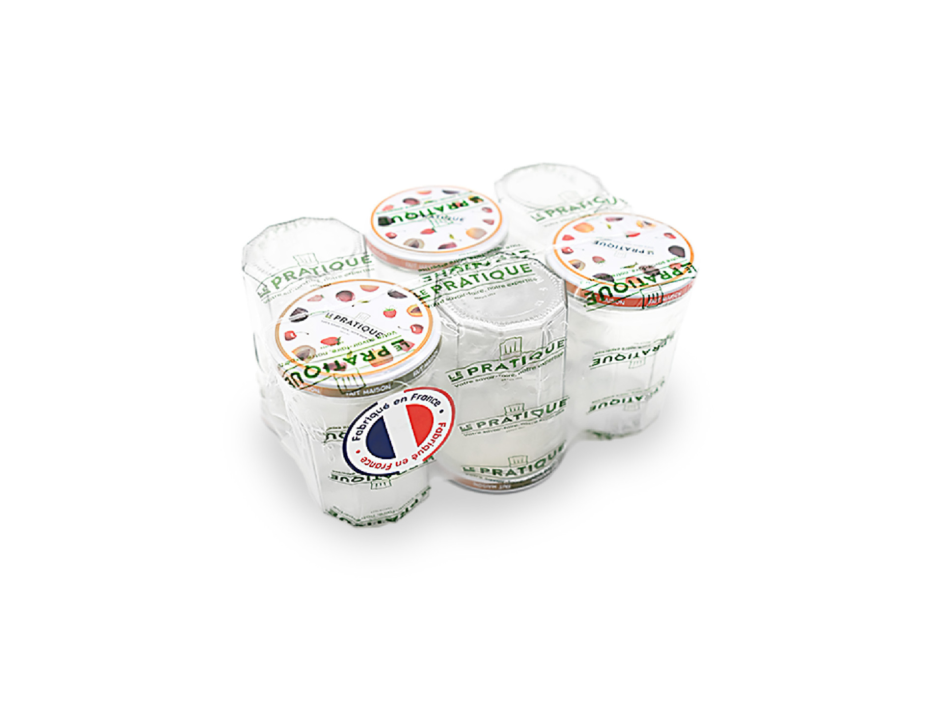Pots de confiture LE PRATIQUE Ø82mm 385ml x6