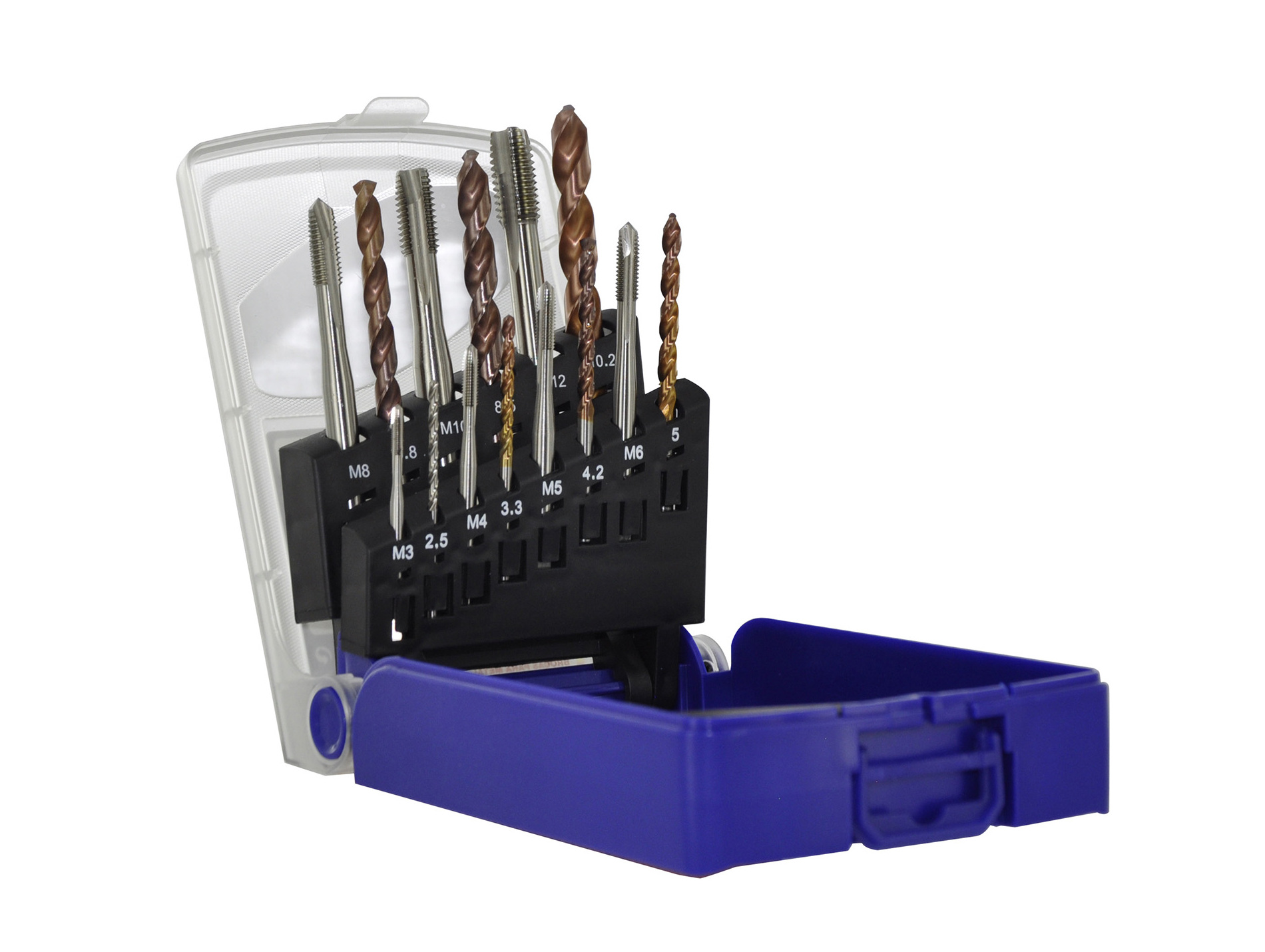Coffret de 7 tarauds et 7 forets