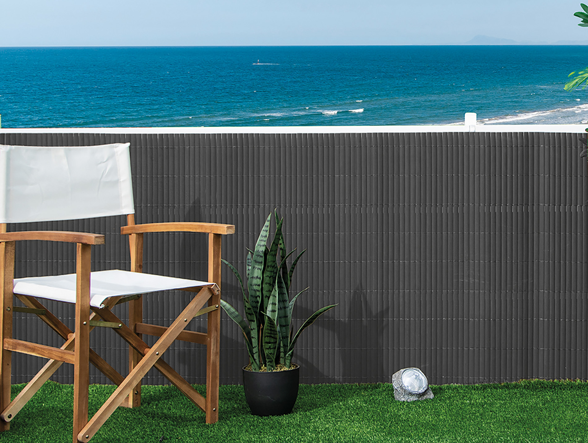 Canisse en PVC Recycane NORTENE L.3 x h.1,5m gris anthracite