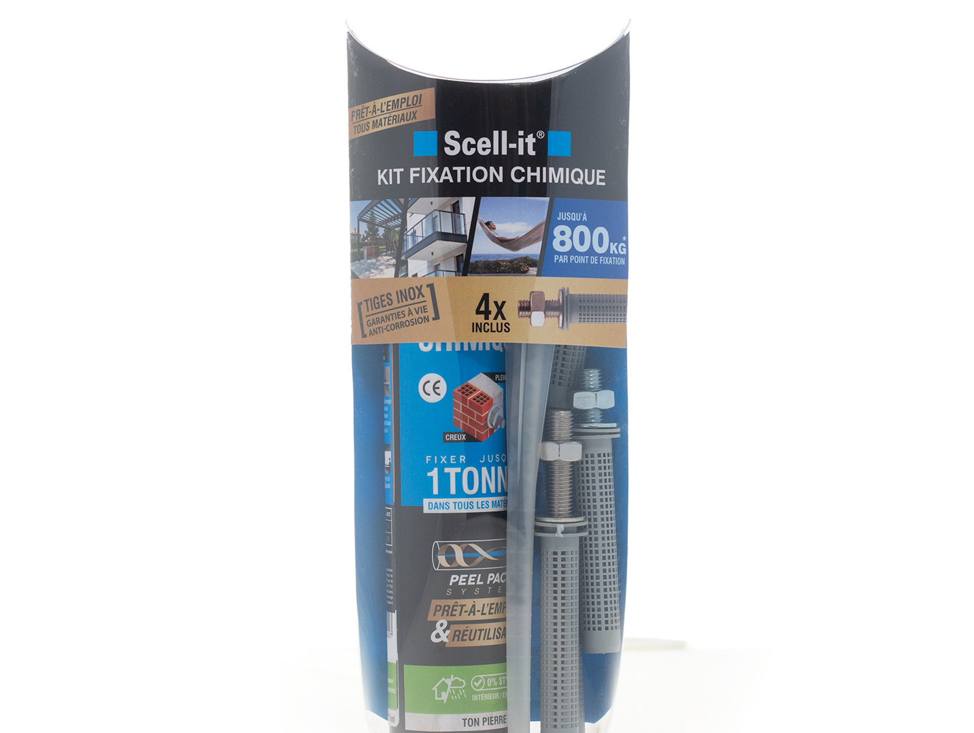 Kit de fixation chimique Inox M10 SCELL-IT