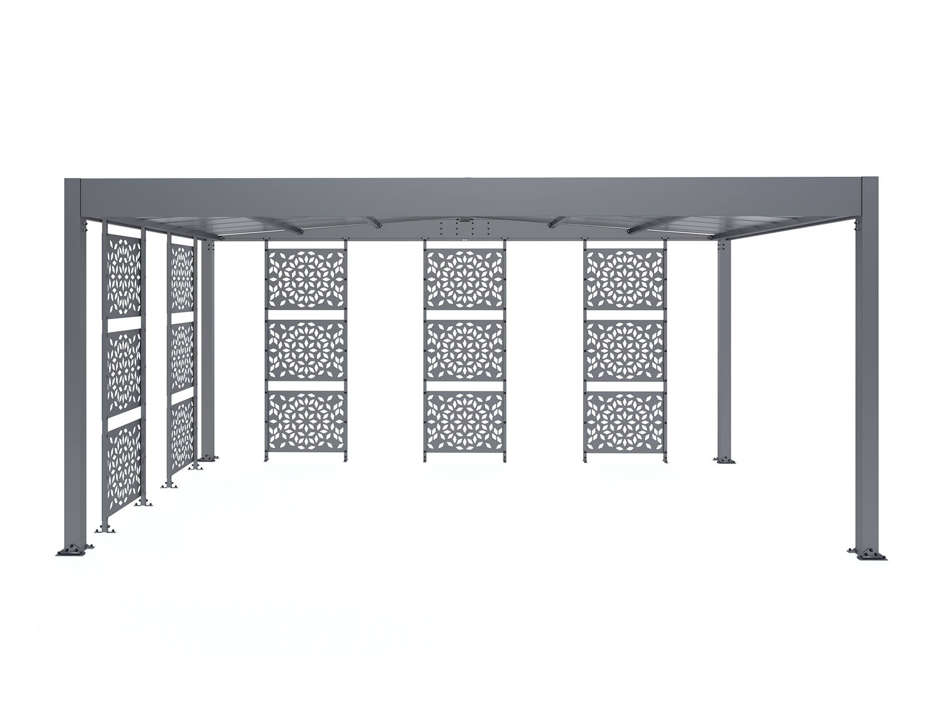 Carport aluminium TRIGANO Libeccio 16,60m² + 5 claustras