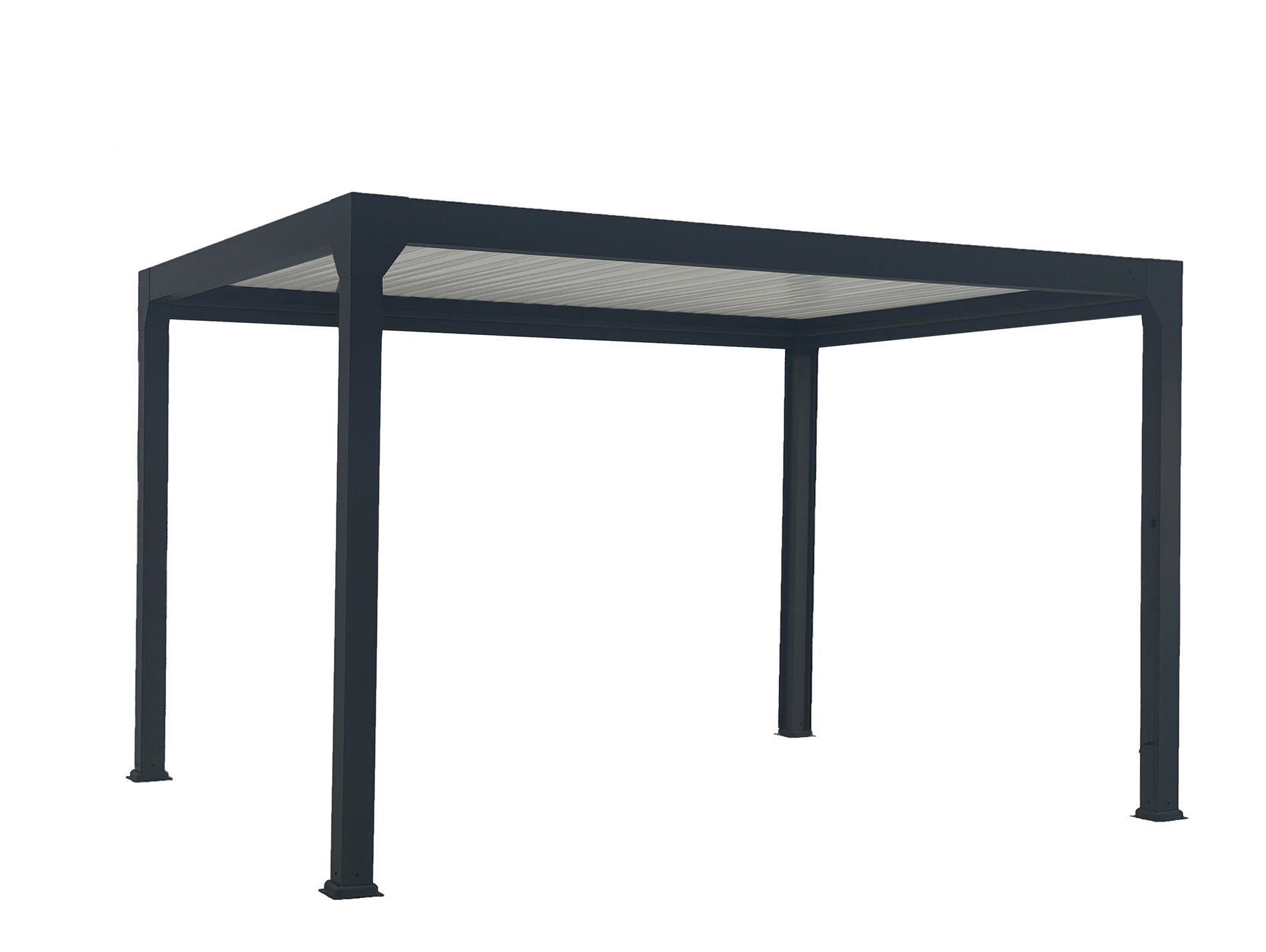 Pergola bioclim. alu GREEN OUTSIDE Solyola 4x3 solaire noir