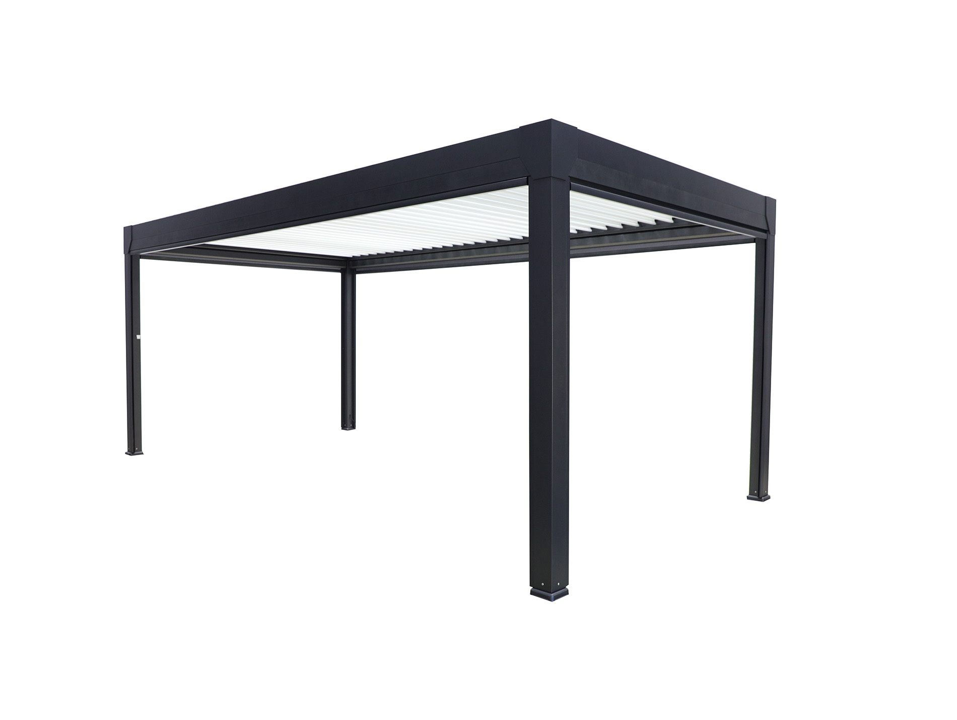 Pergola bioclimatique alu GREEN OUTSIDE Actual 6x3 led noir